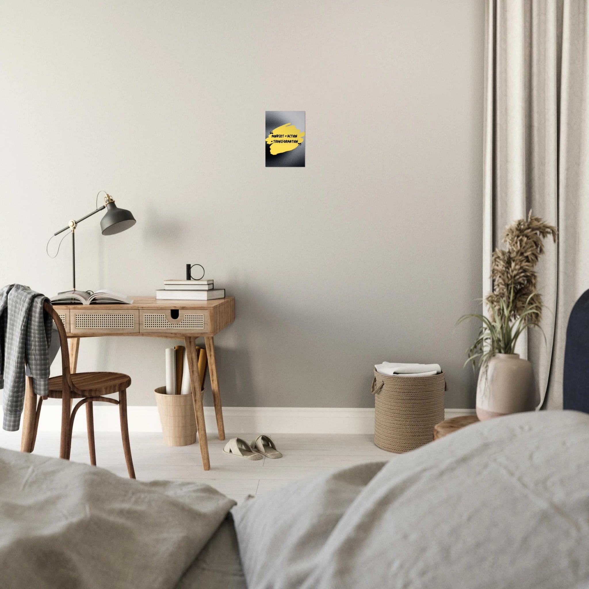 Mindset Plus Action Equals Transformation motivation poster - 13x18 cm / 5x7″