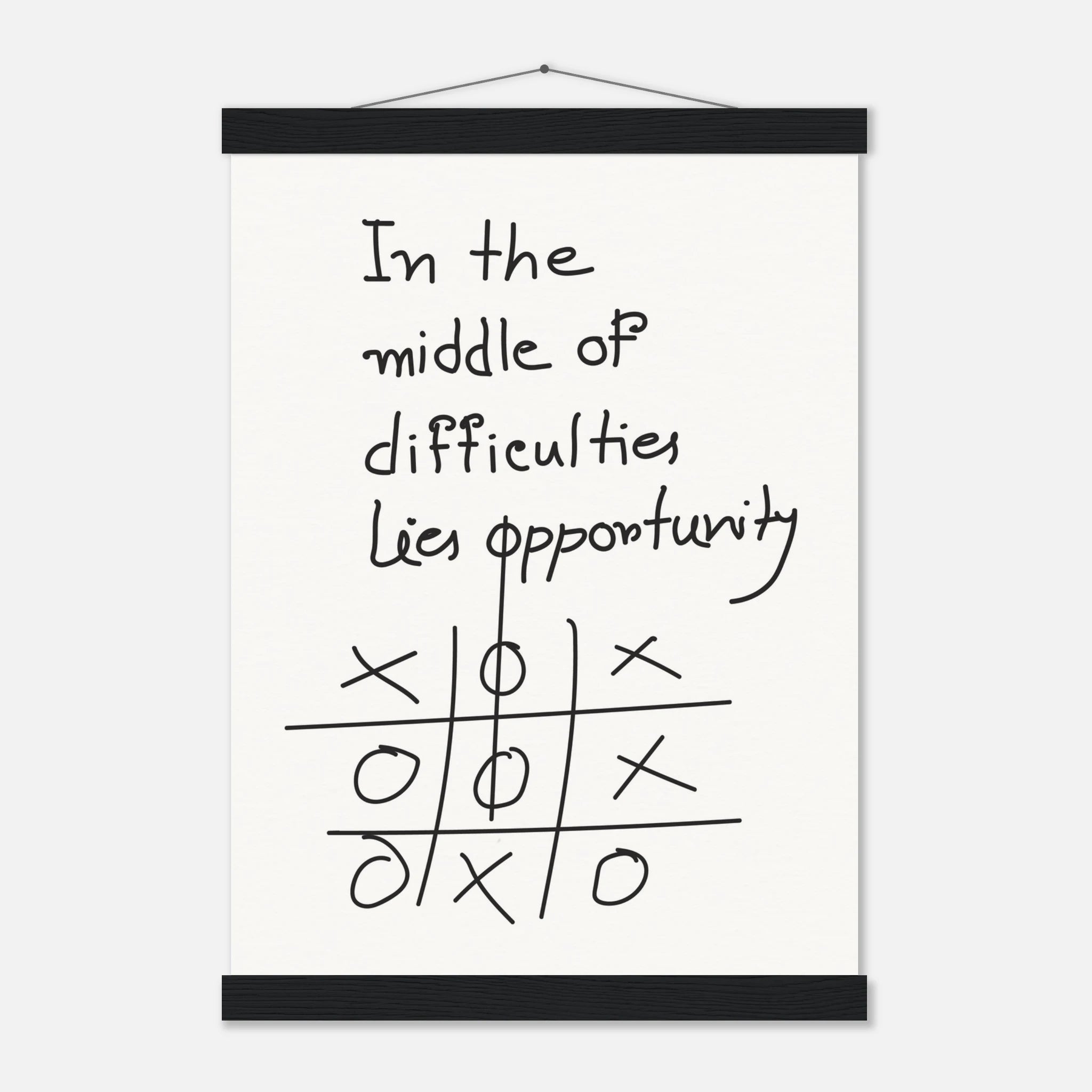 In the Middle of Difficulties Lies Opportunity Einstein quote poster - A1 (59.4 x 84.1  cm)