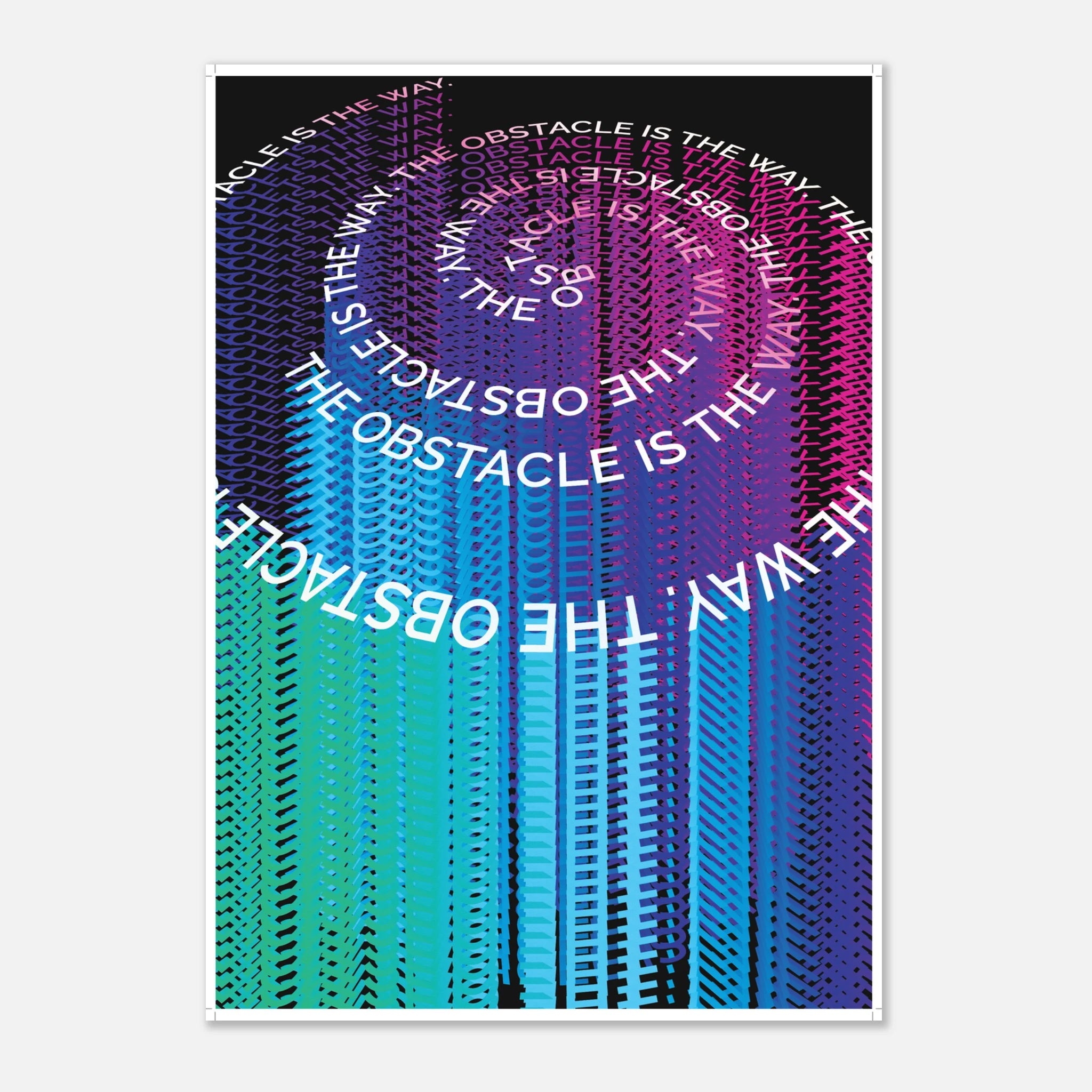 The Obstacle Is the Way Stoic philosophy motivation poster - A3 (29.7 x 42  cm)