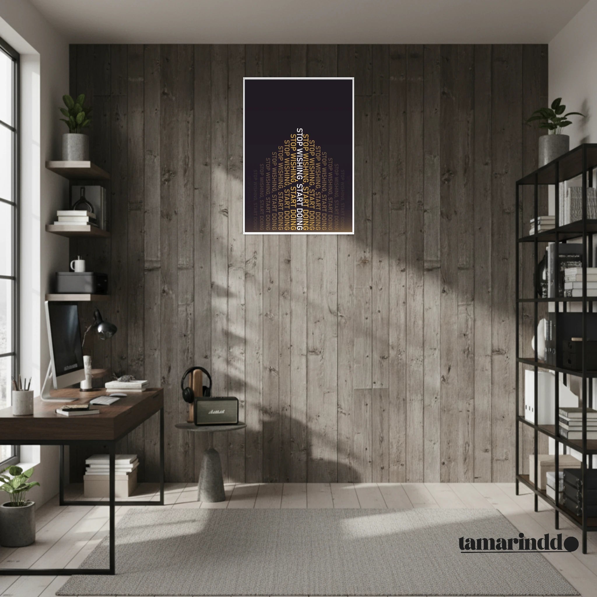 Stop Wishing Start Doing action-focused motivational poster