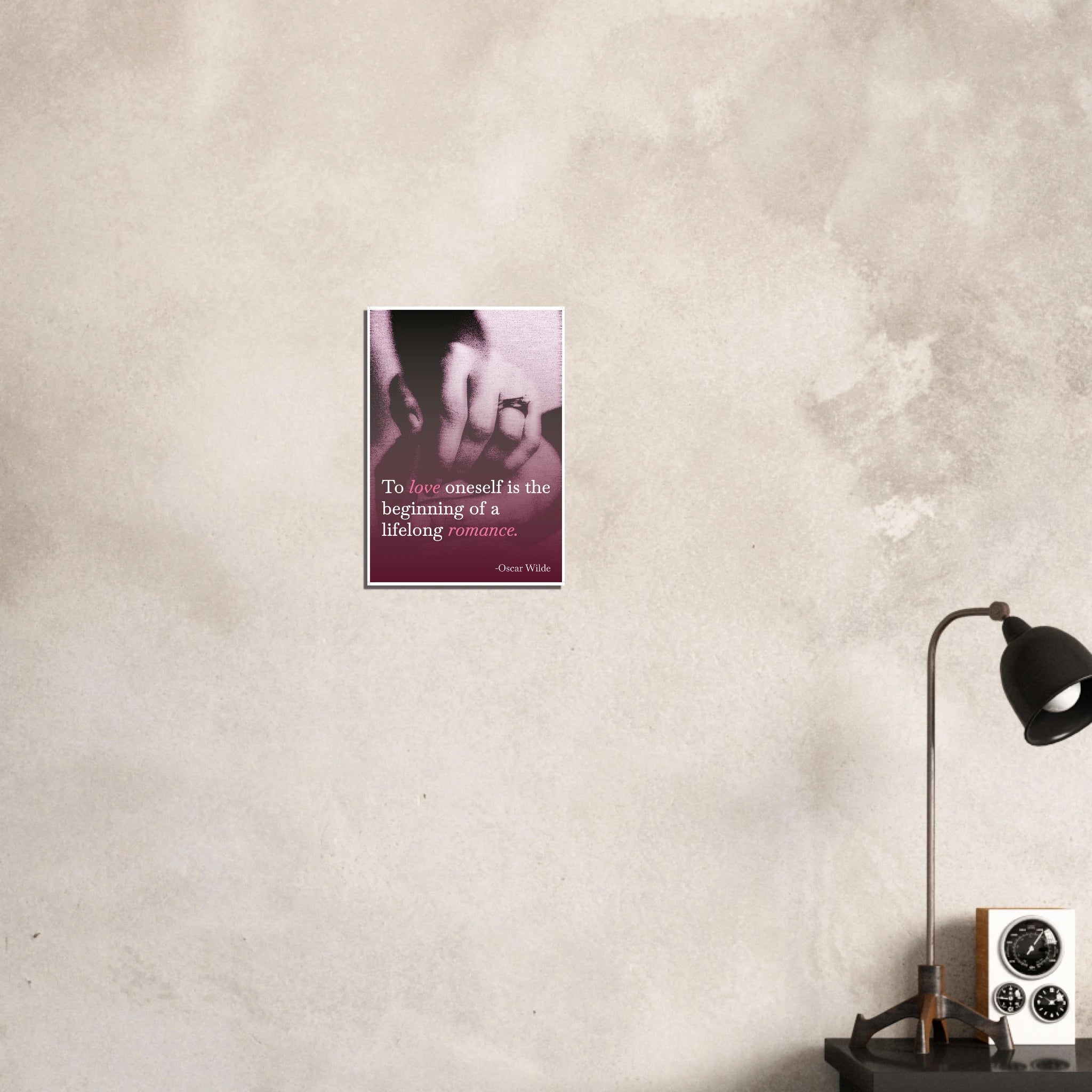 To Love Oneself The Beginning of Everything Oscar Wilde self-love poster - A2 (42 x 59.4  cm)