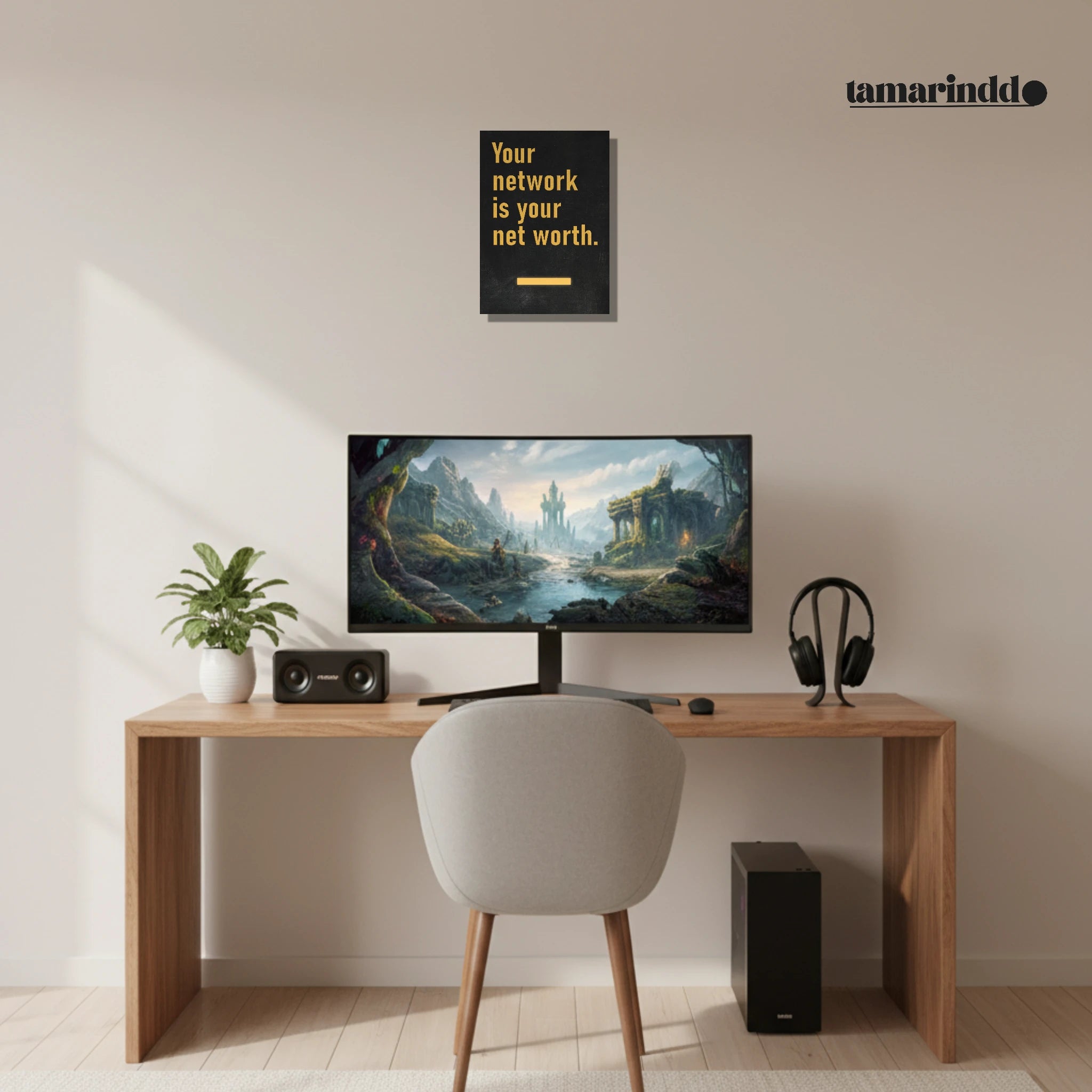 Your Network Is Your Net Worth entrepreneur motivation poster - A2 (42 x 59.4  cm)