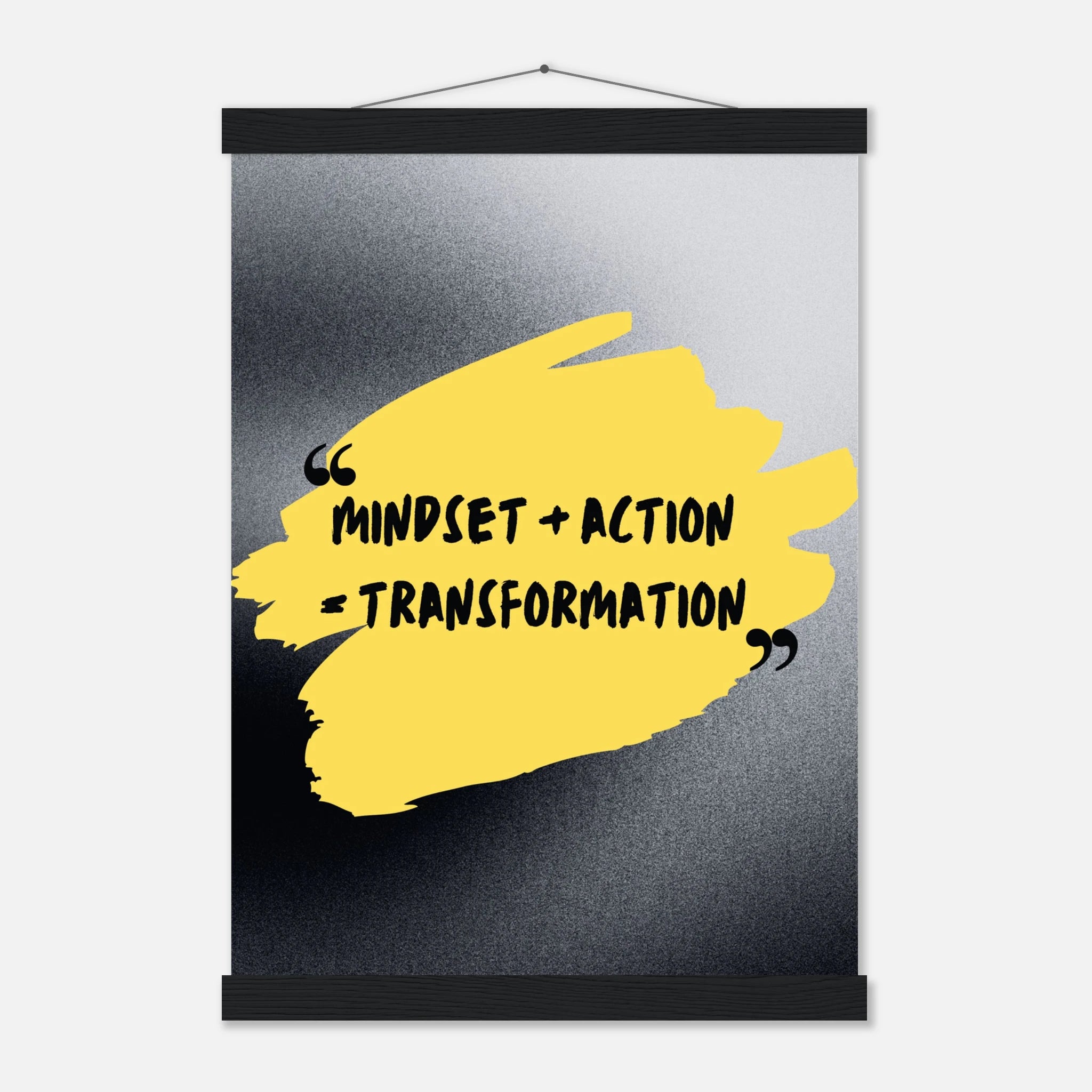 Mindset Plus Action Equals Transformation motivation poster - 21x29.7 cm / 8x12"