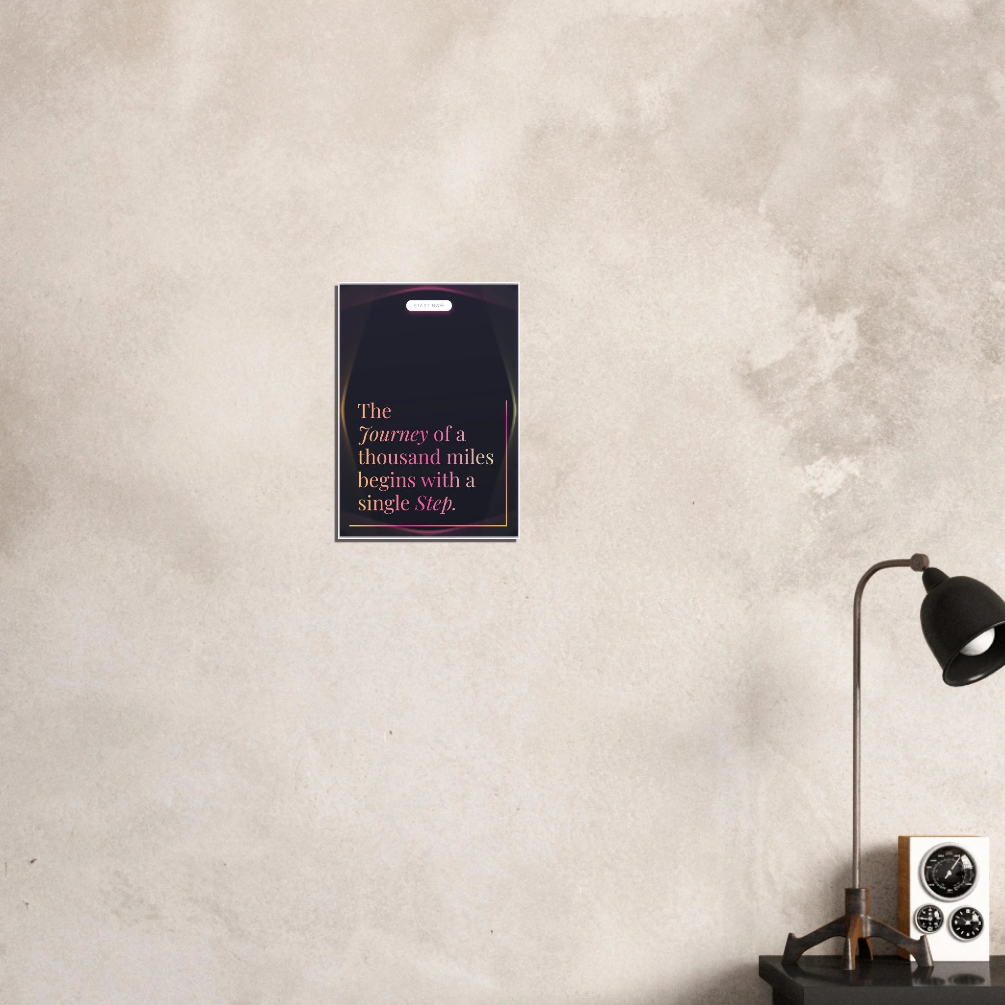 The Journey Begins With a Single Step Lao Tzu quote poster - A2 (42 x 59.4  cm)