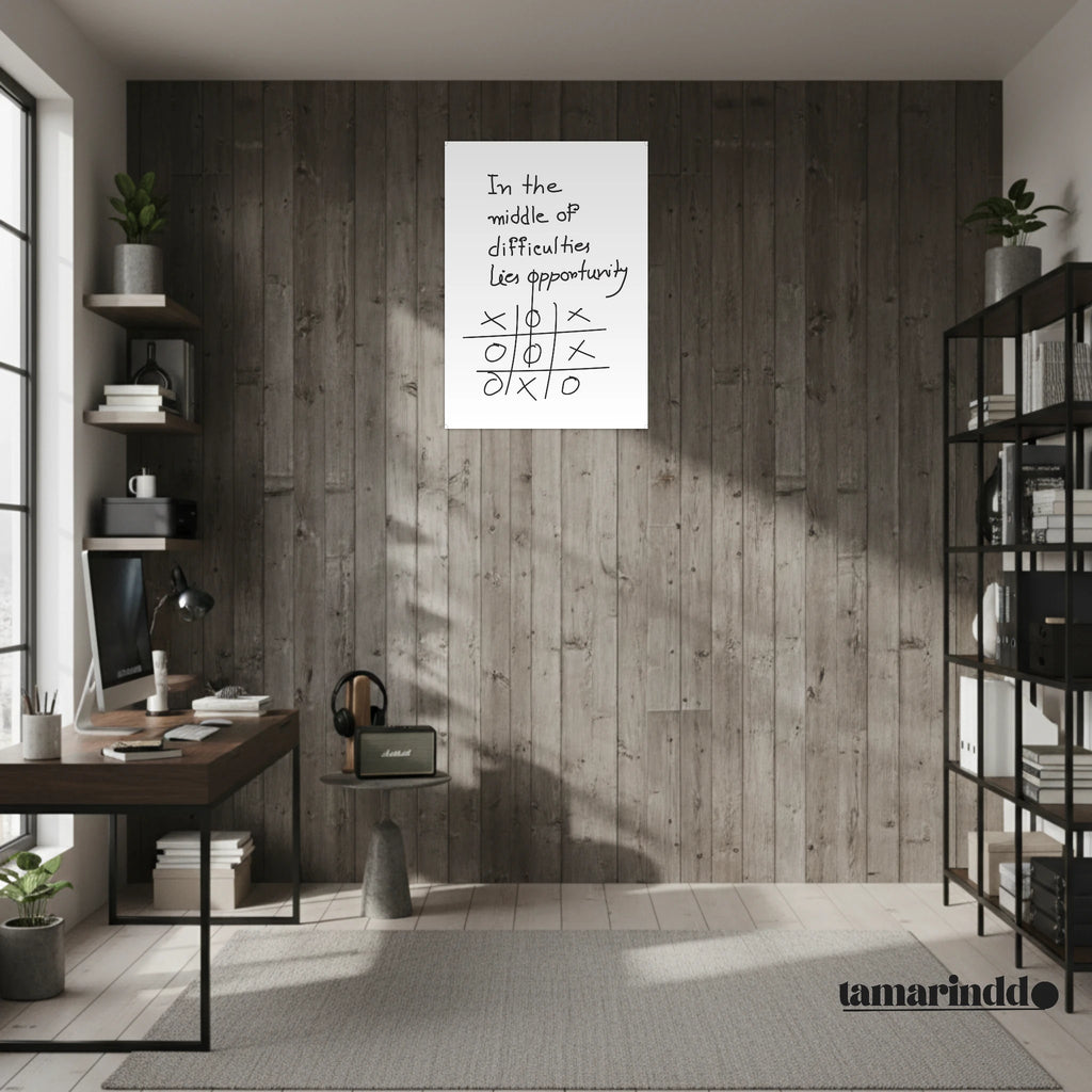 In the Middle of Difficulties Lies Opportunity Einstein quote poster