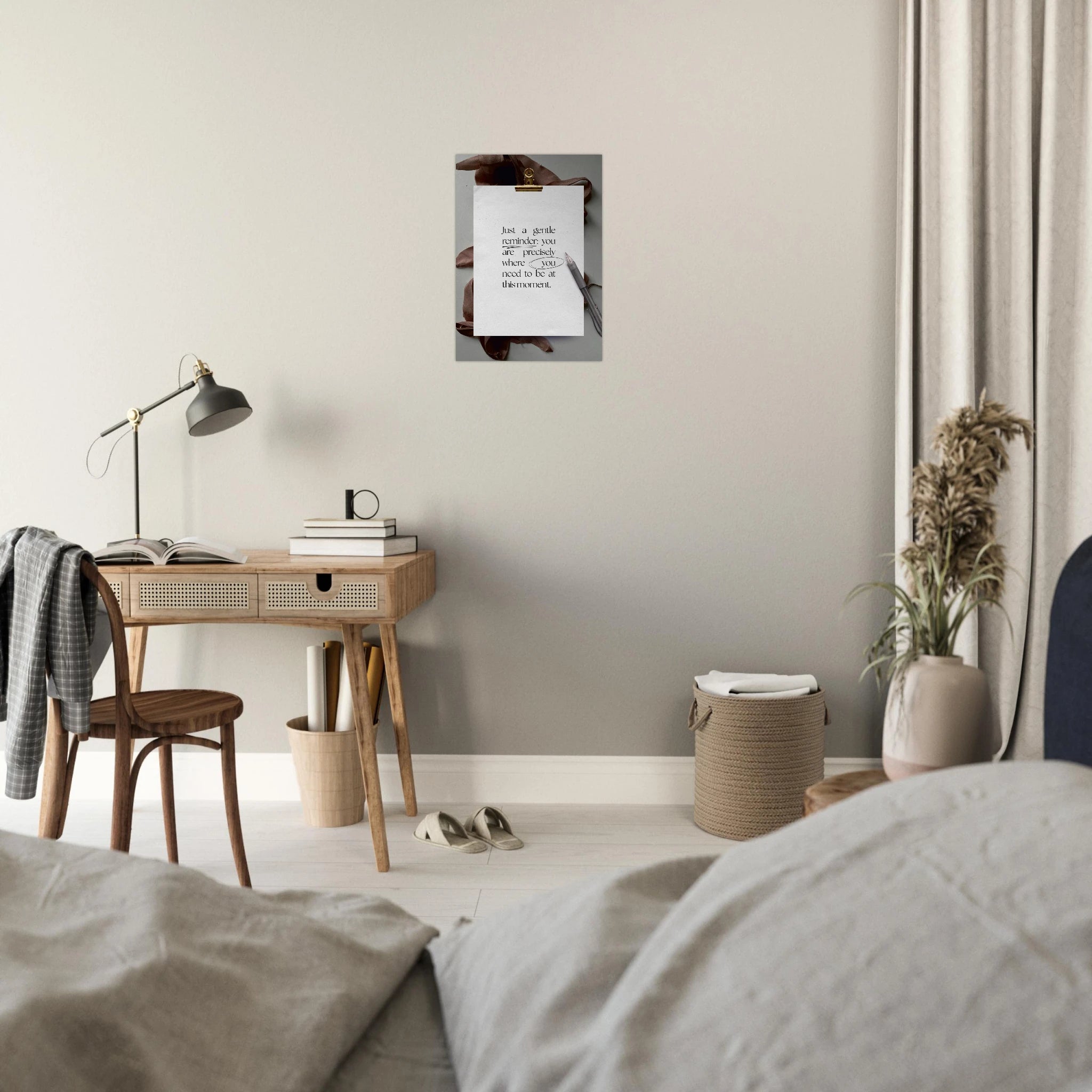 You Are Precisely Where You Need to Be mindfulness poster - 21x29.7 cm / 8x12"