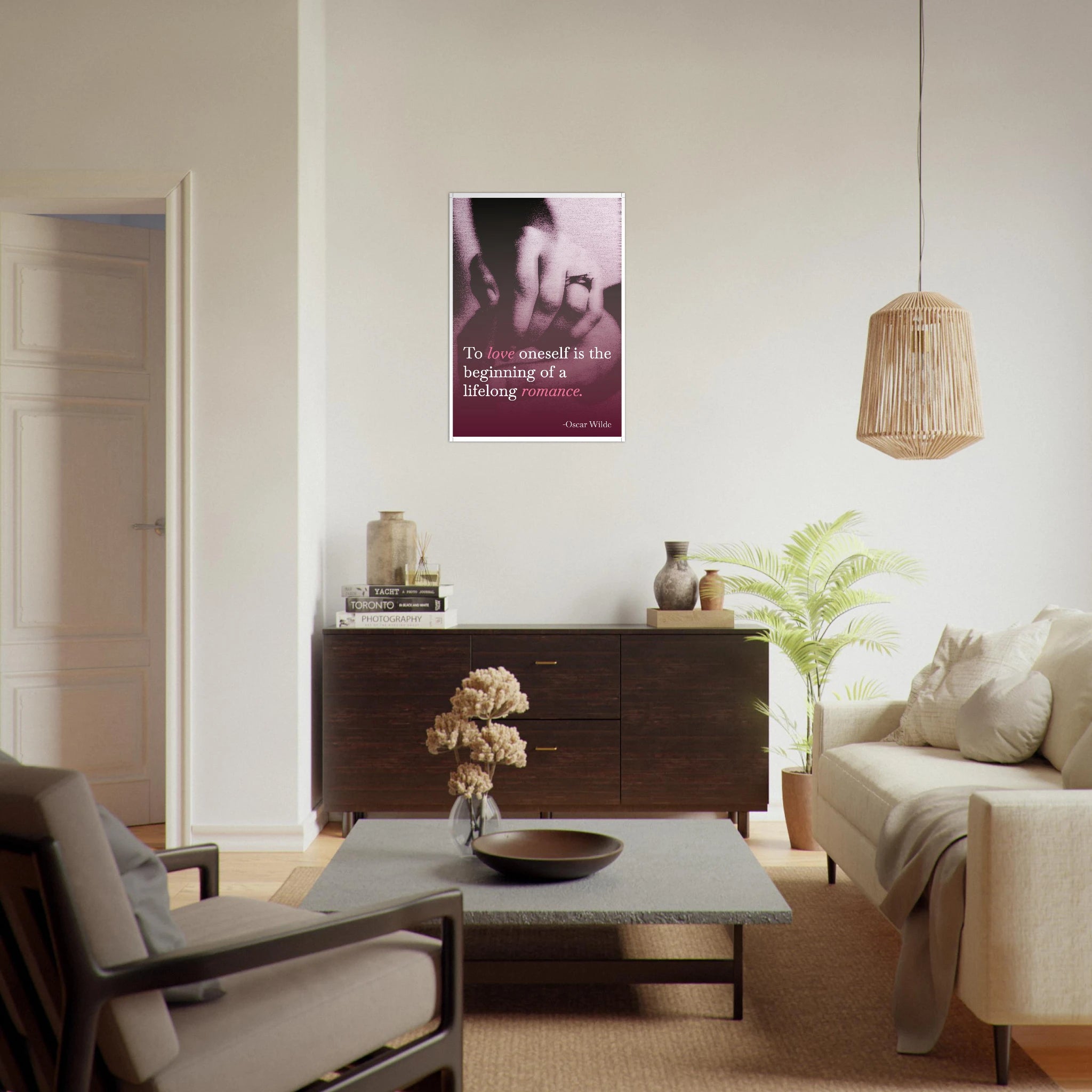 To Love Oneself The Beginning of Everything Oscar Wilde self-love poster