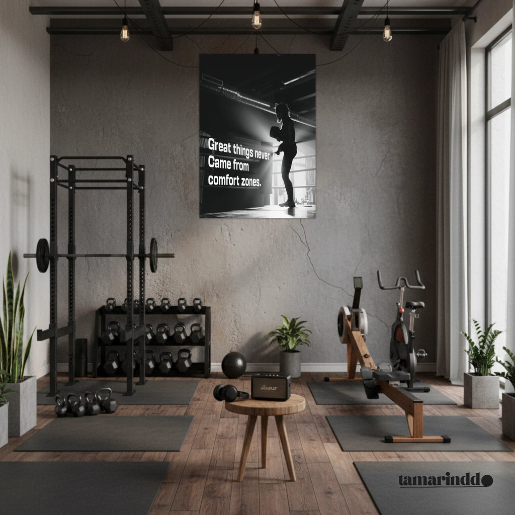 Great Things Never Come From Comfort Zones motivational poster - A2 (42 x 59.4  cm)