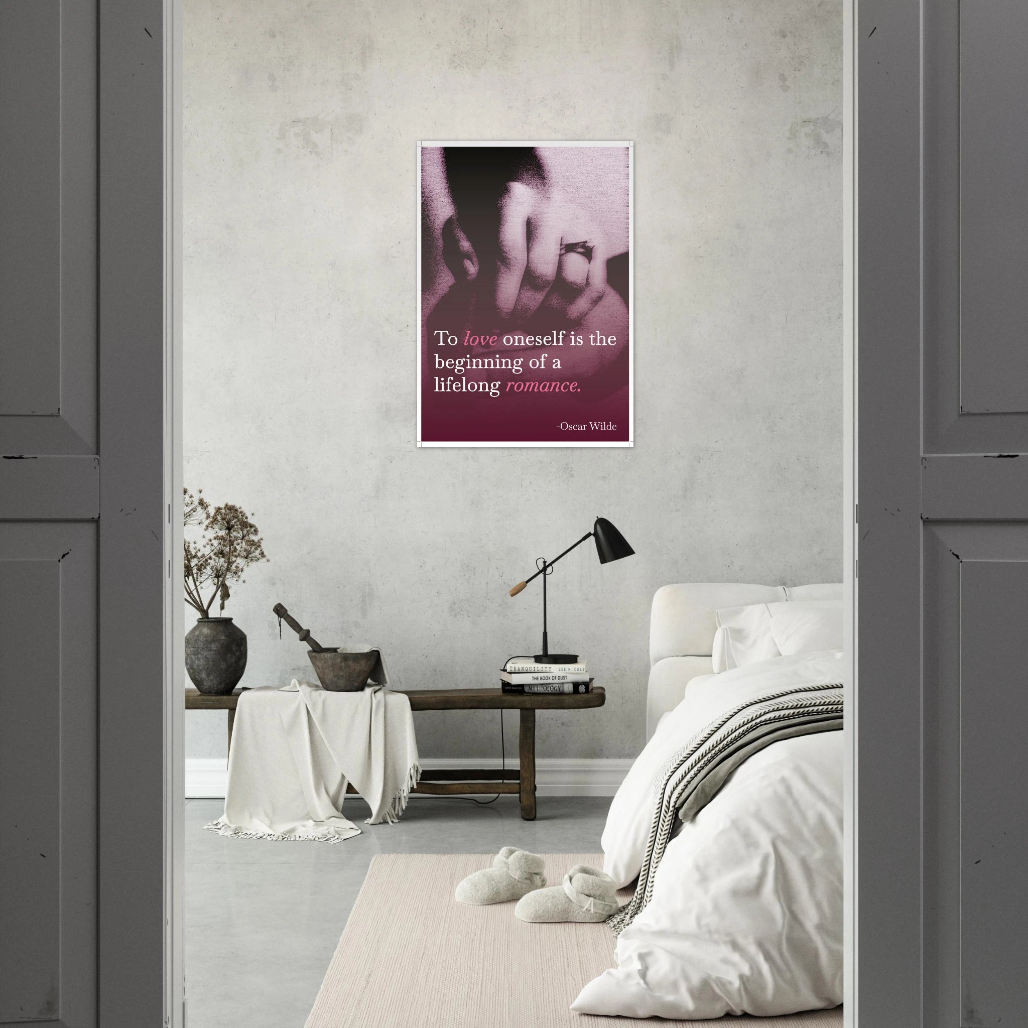 To Love Oneself The Beginning of Everything Oscar Wilde self-love poster