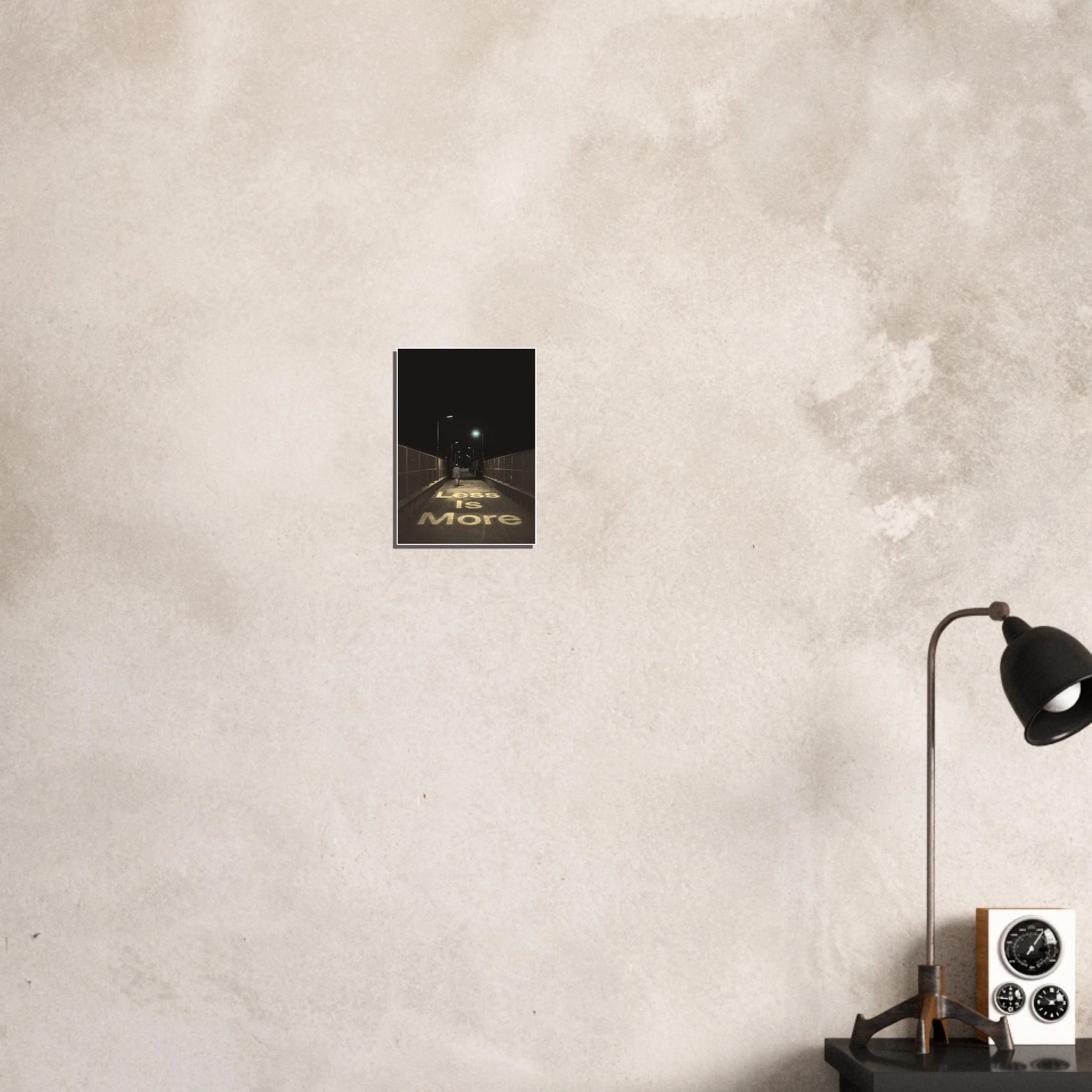 Less Is More minimalist typography poster with clean design - 21x29.7 cm / 8x12"