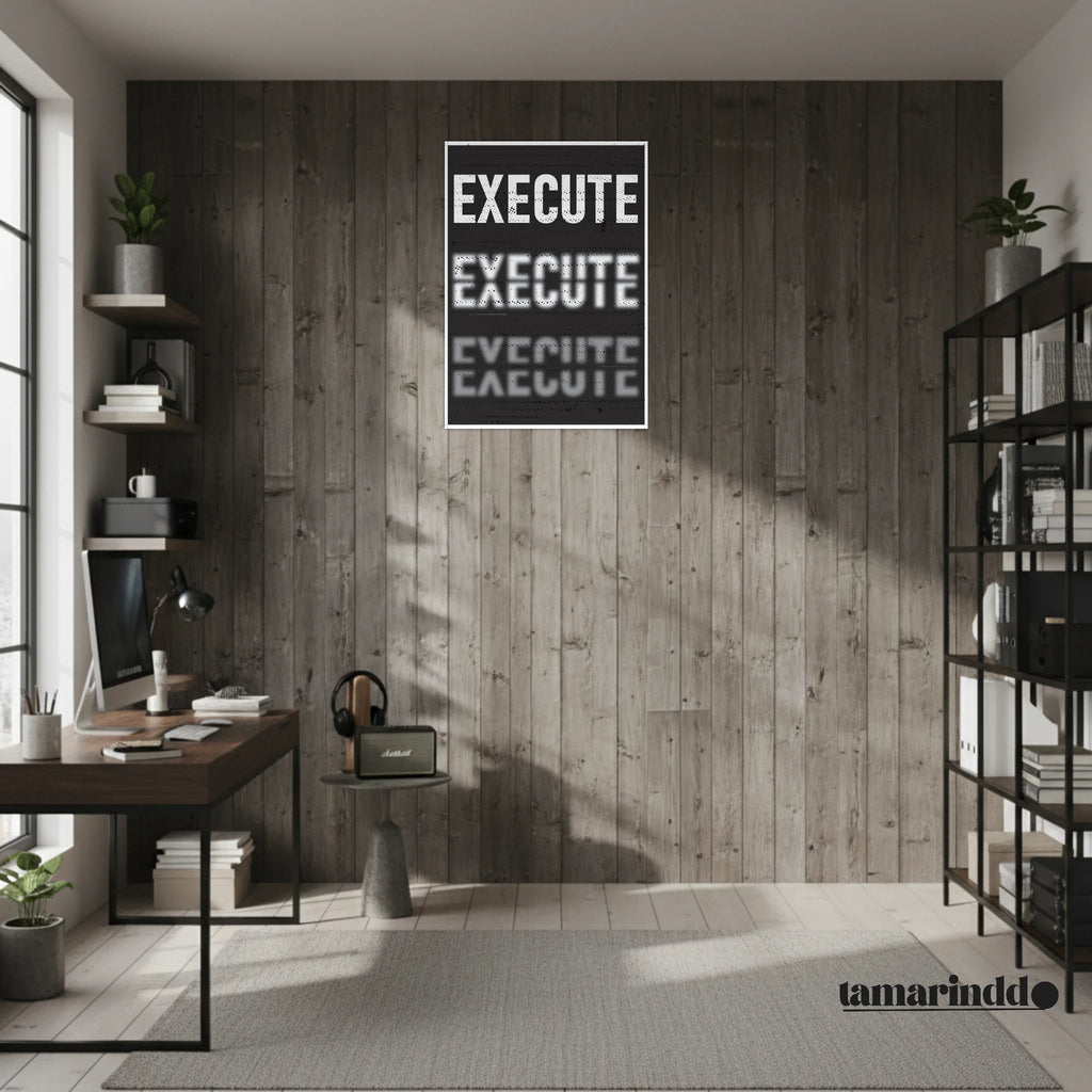 EXECUTE bold entrepreneur hustle poster for business motivation