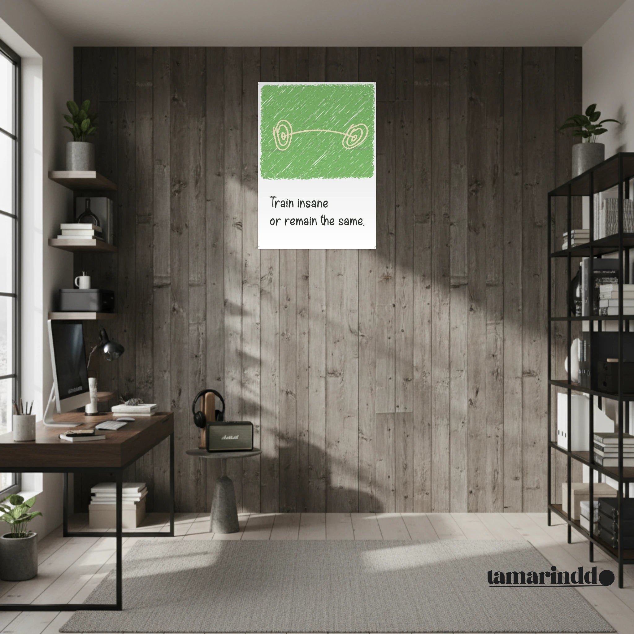 Train Insane or Remain the Same gym motivation poster for fitness