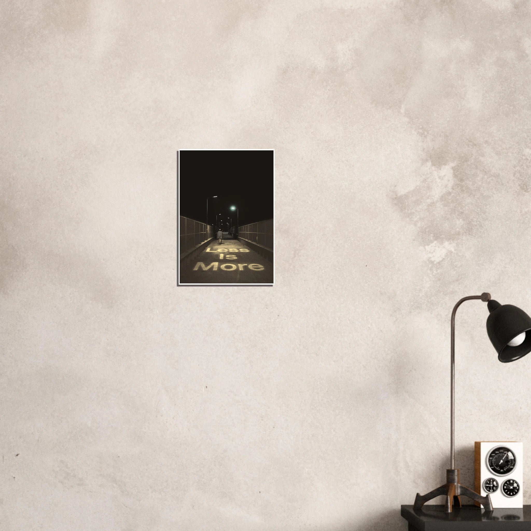 Less Is More minimalist typography poster with clean design - A3 (29.7 x 42  cm)