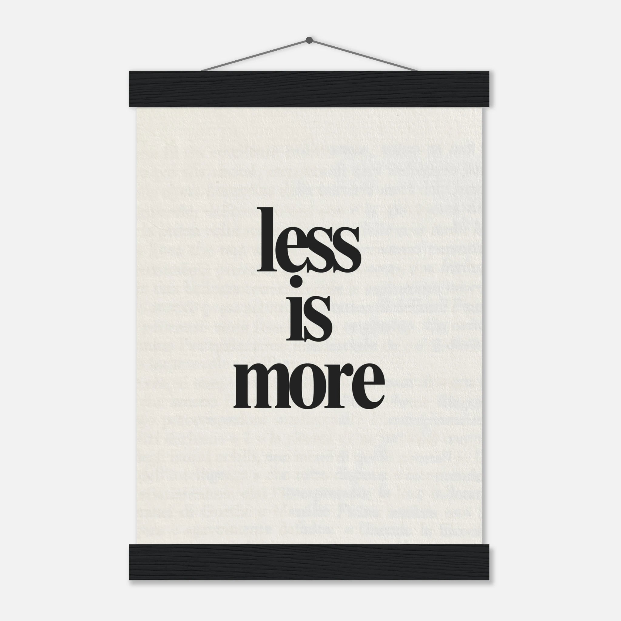 Less Is More minimalist quote poster with timeless aesthetic design - 13x18 cm / 5x7″