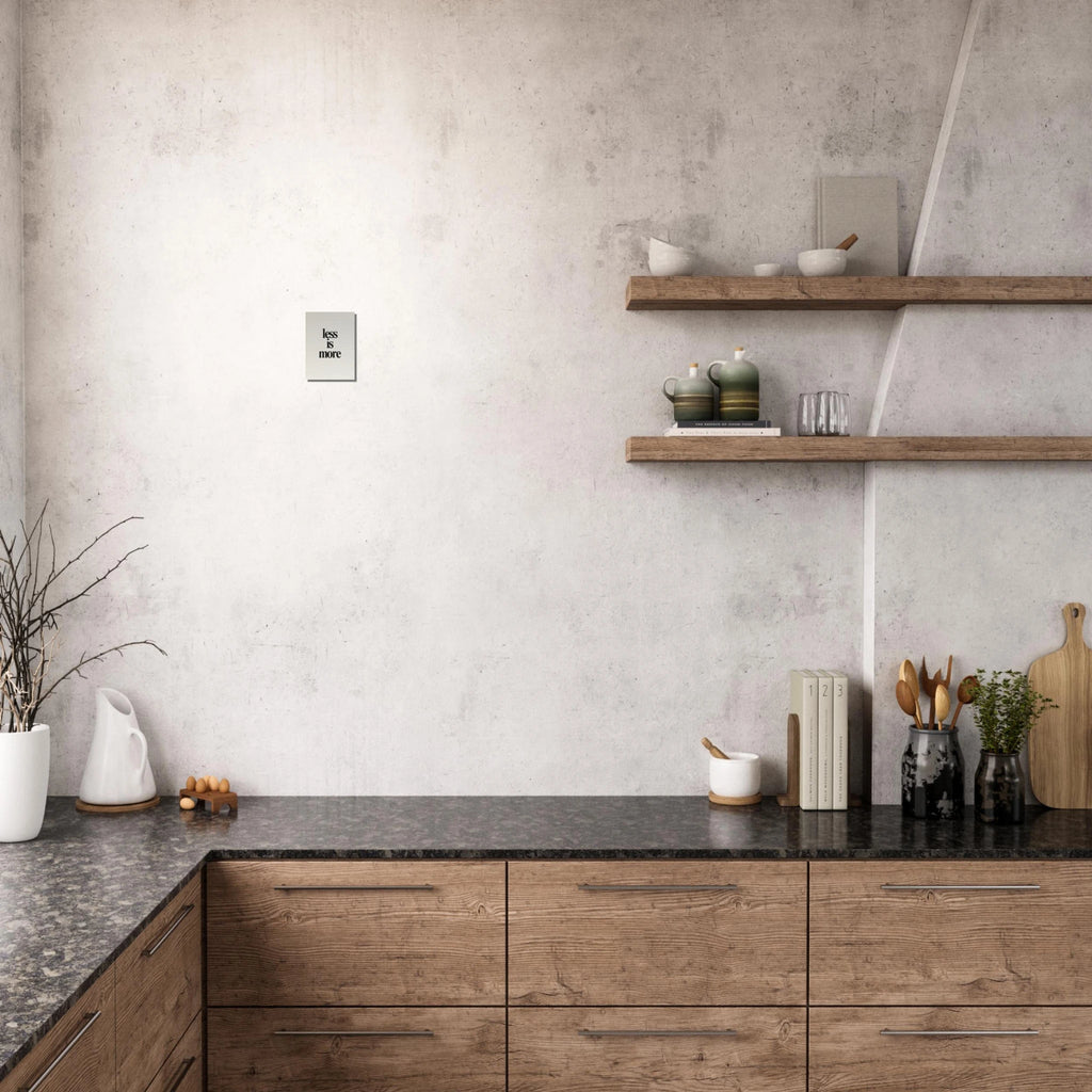 Less Is More minimalist quote poster with timeless aesthetic design - A1 (59.4 x 84.1  cm)