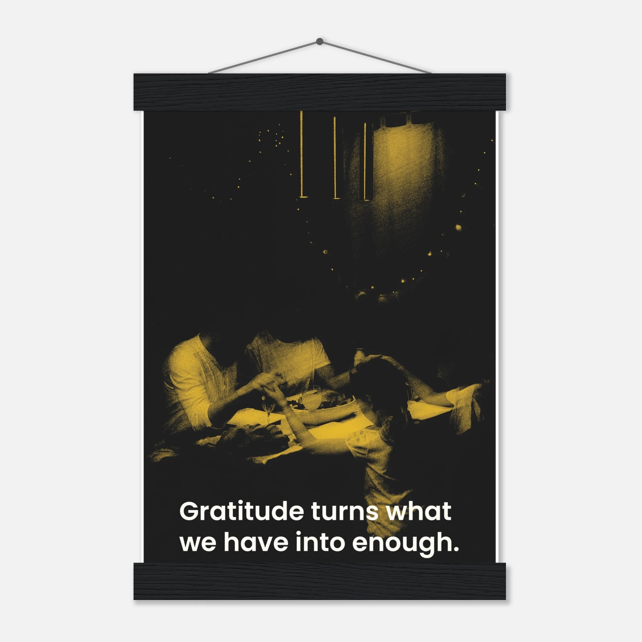 Gratitude Turns What We Have Into Enough inspirational poster - 21x29.7 cm / 8x12"