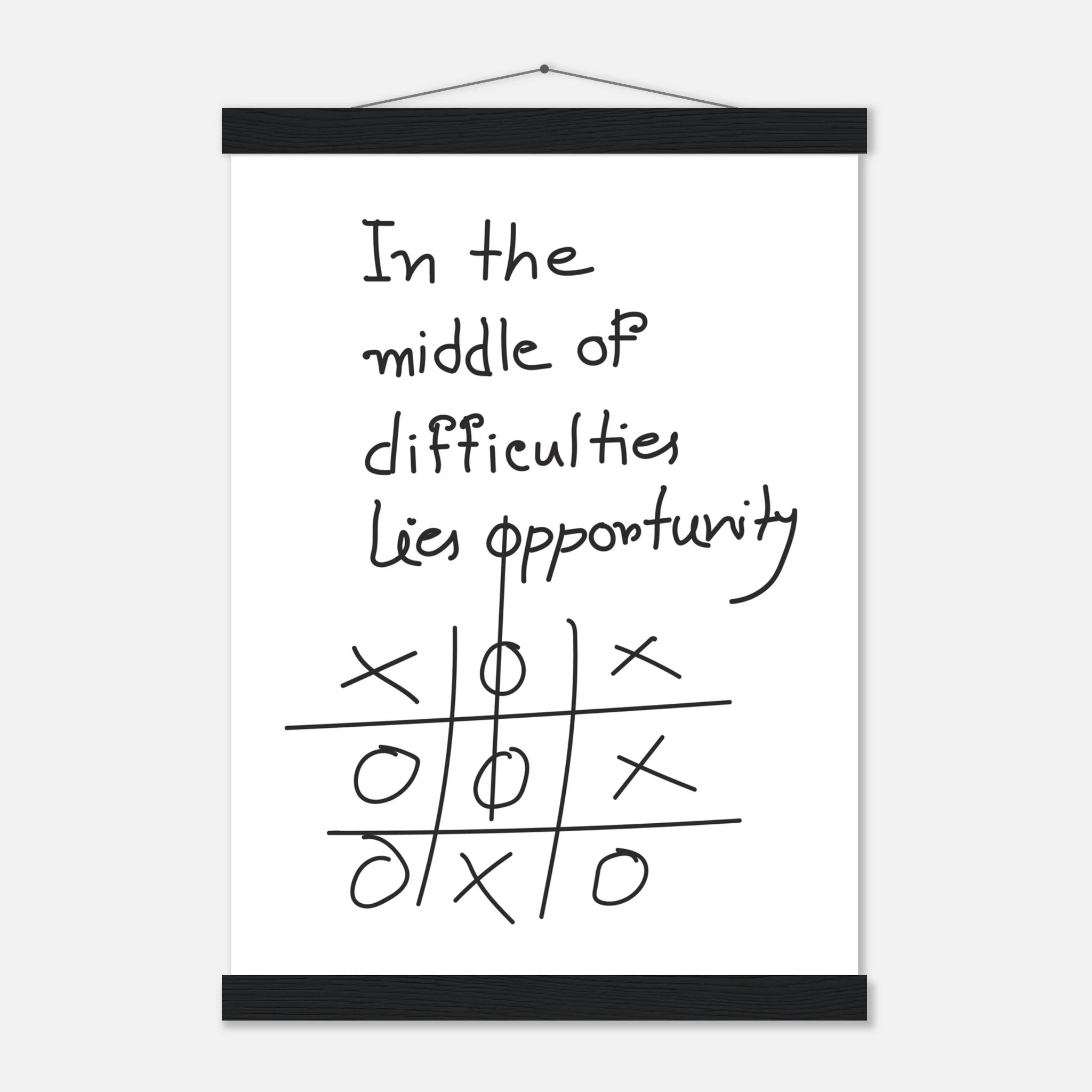 In the Middle of Difficulties Lies Opportunity Einstein quote poster - A2 (42 x 59.4  cm)