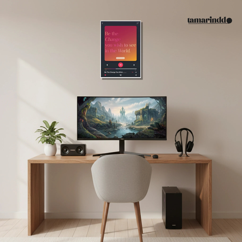 In the Middle of Difficulties Lies Opportunity Gandhi motivational poster