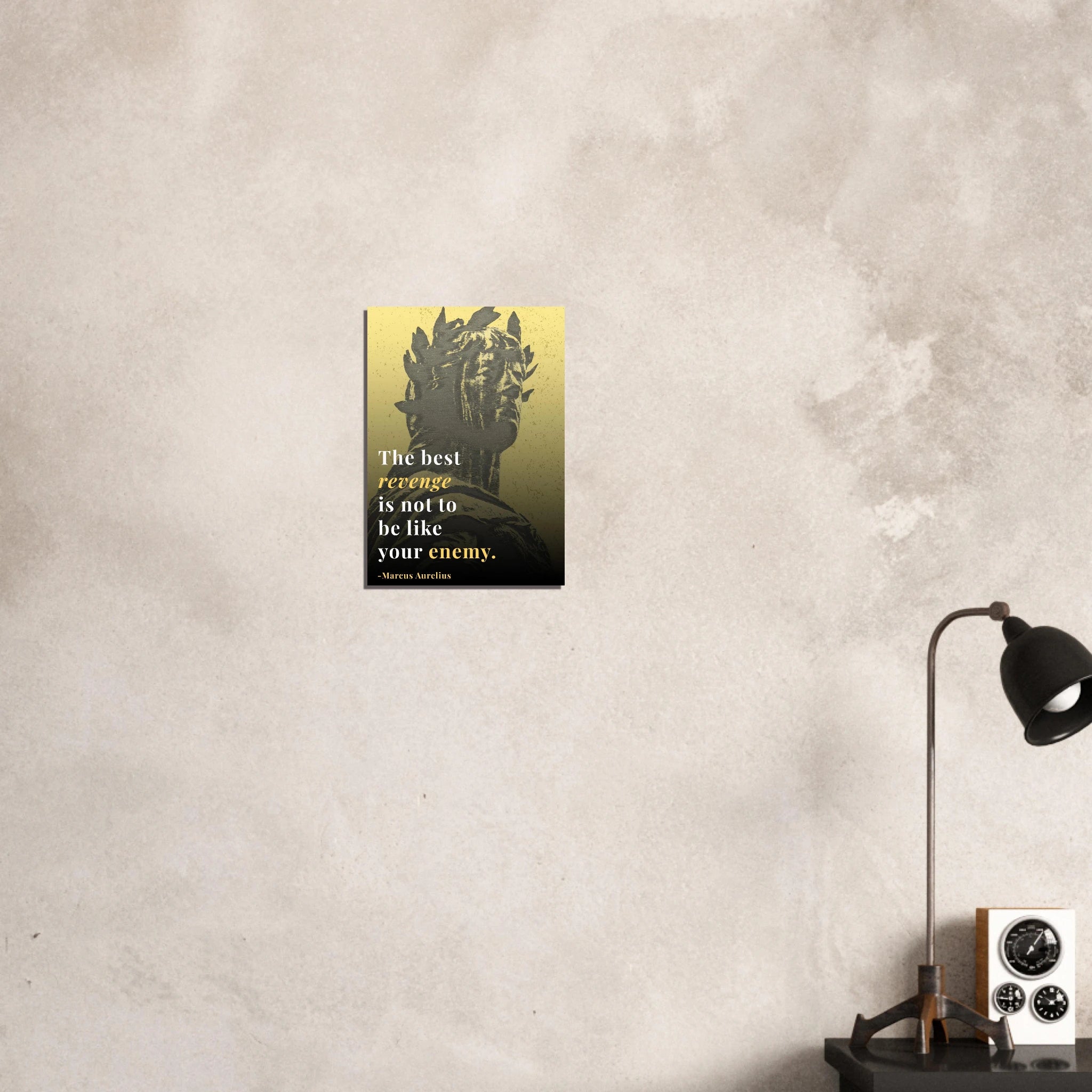 The Best Revenge Is To Be Unlike Your Enemy Marcus Aurelius Stoic poster - 21x29.7 cm / 8x12"