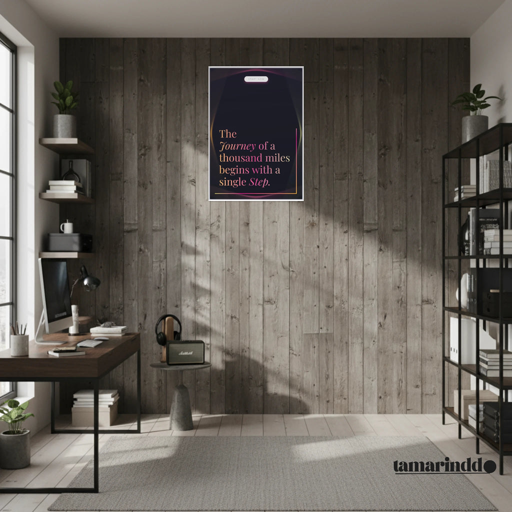 The Journey Begins With a Single Step Lao Tzu quote poster