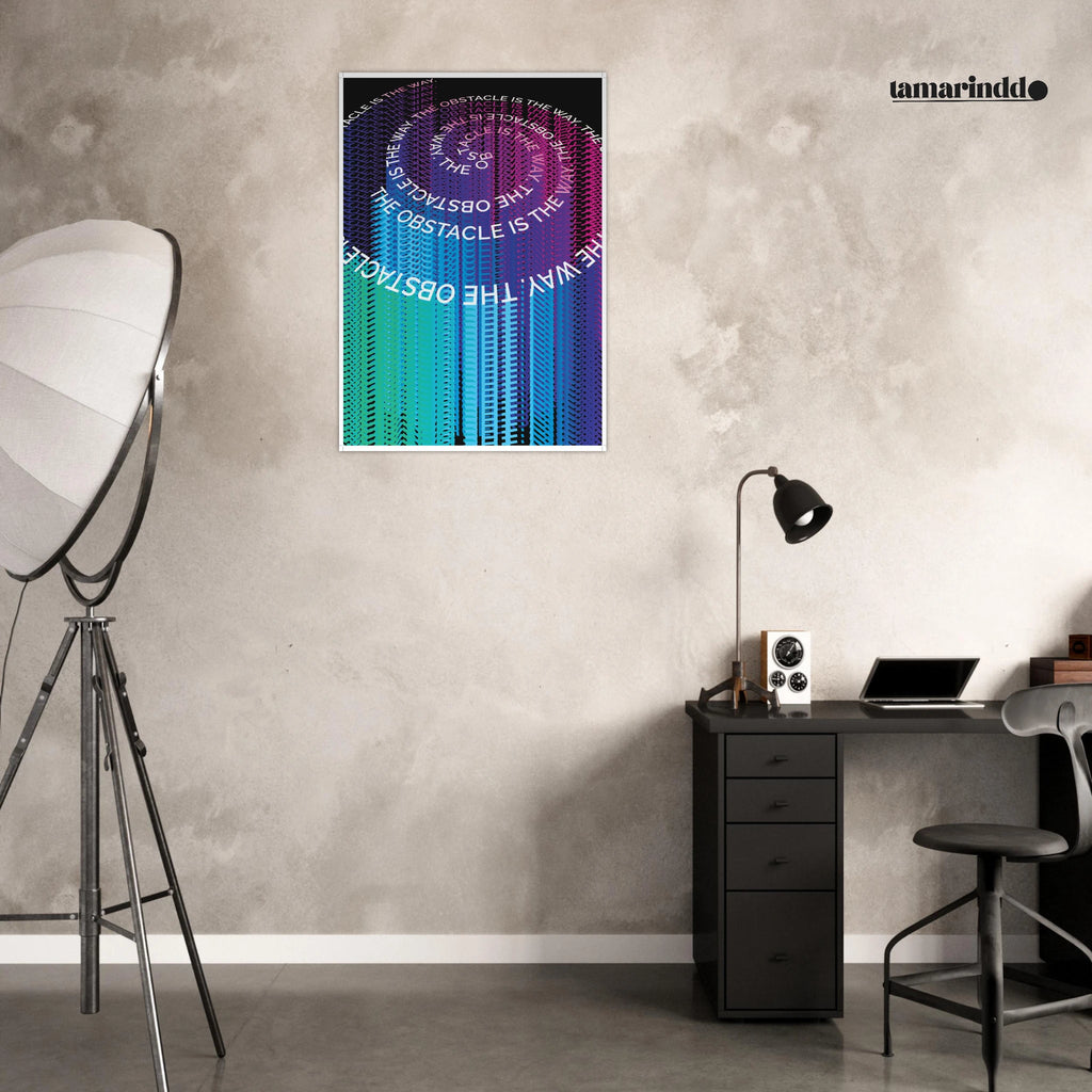 The Obstacle Is the Way Stoic philosophy motivation poster