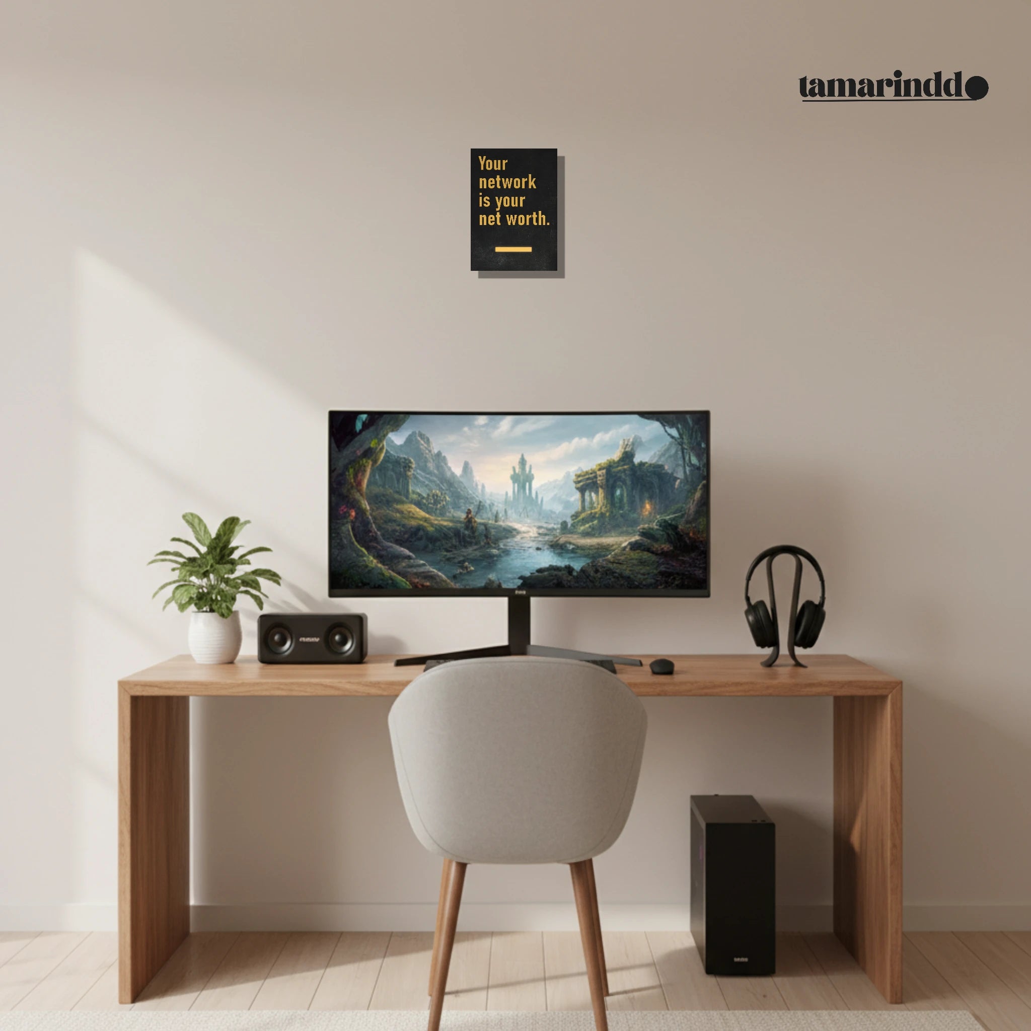 Your Network Is Your Net Worth entrepreneur motivation poster - A3 (29.7 x 42  cm)