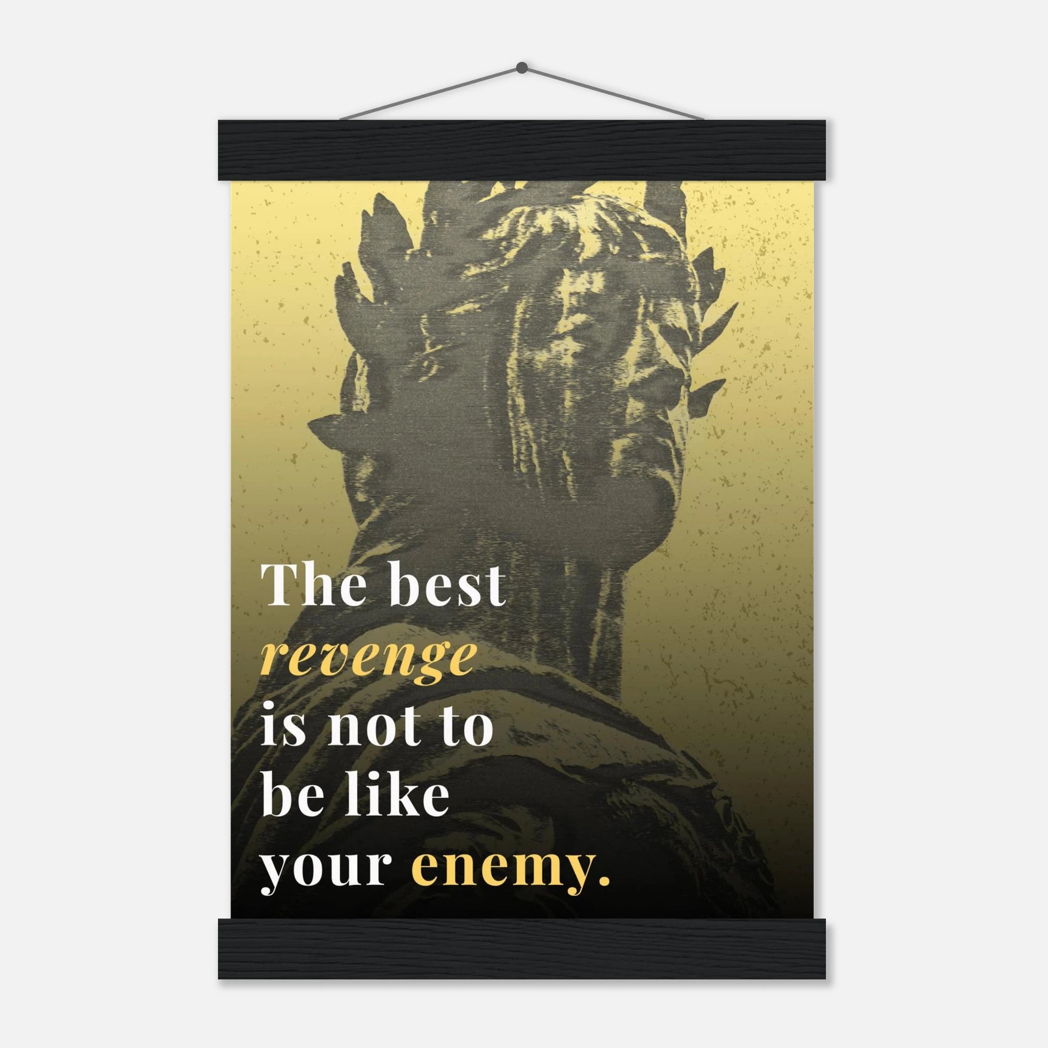 The Best Revenge Is To Be Unlike Your Enemy Marcus Aurelius Stoic poster - A1 (59.4 x 84.1  cm)