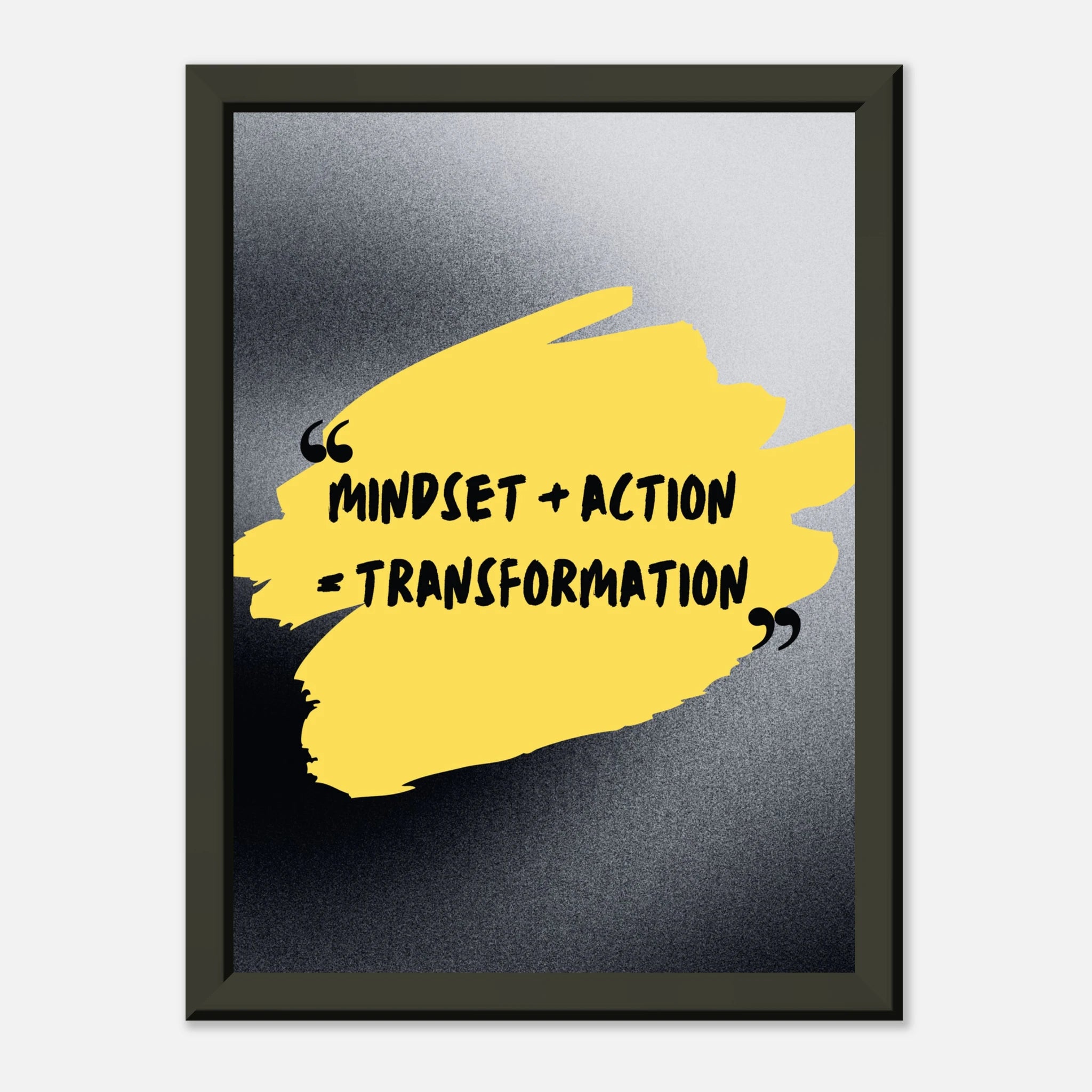 Mindset Plus Action Equals Transformation motivation poster - 21x29.7 cm / 8x12"