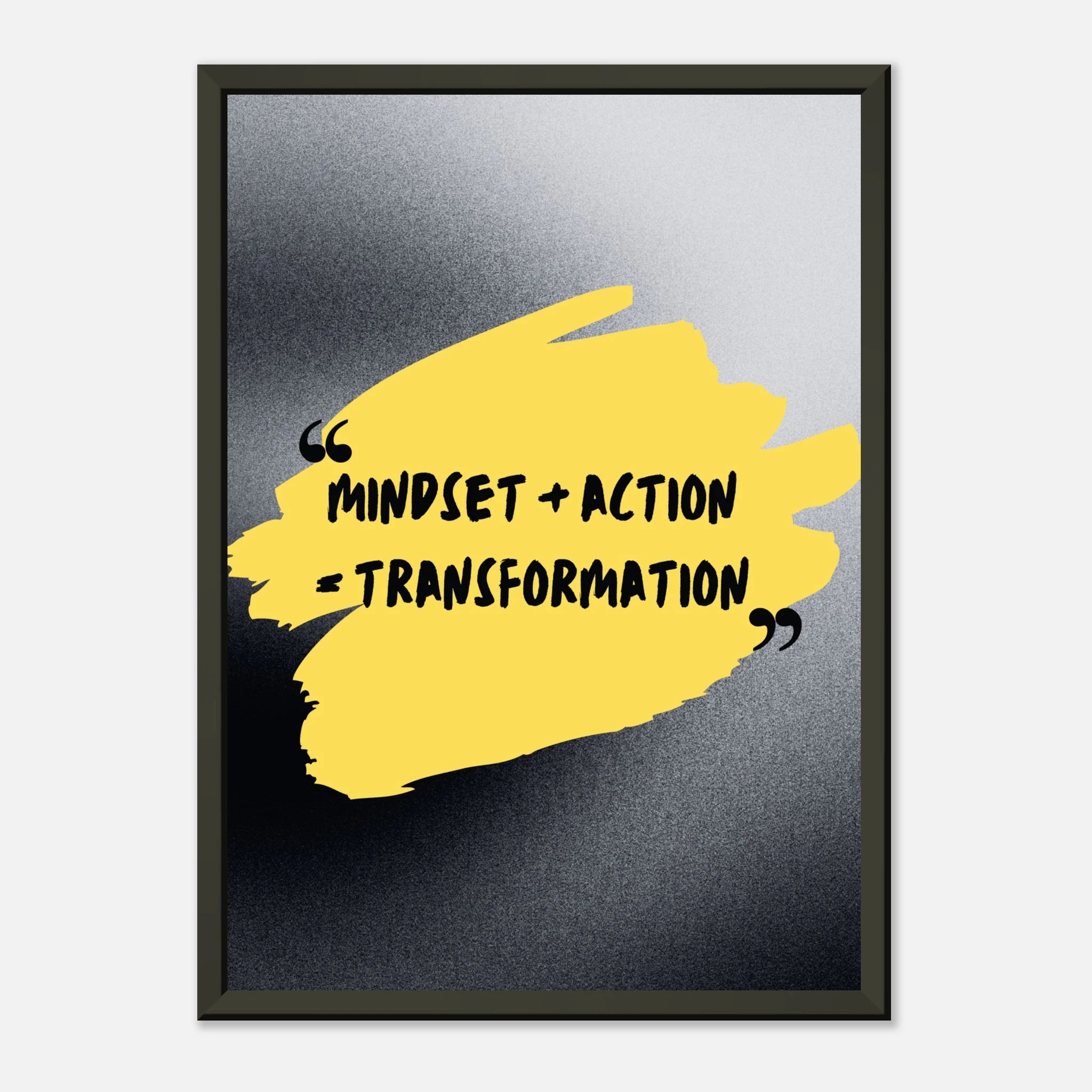 Mindset Plus Action Equals Transformation motivation poster - 13x18 cm / 5x7″