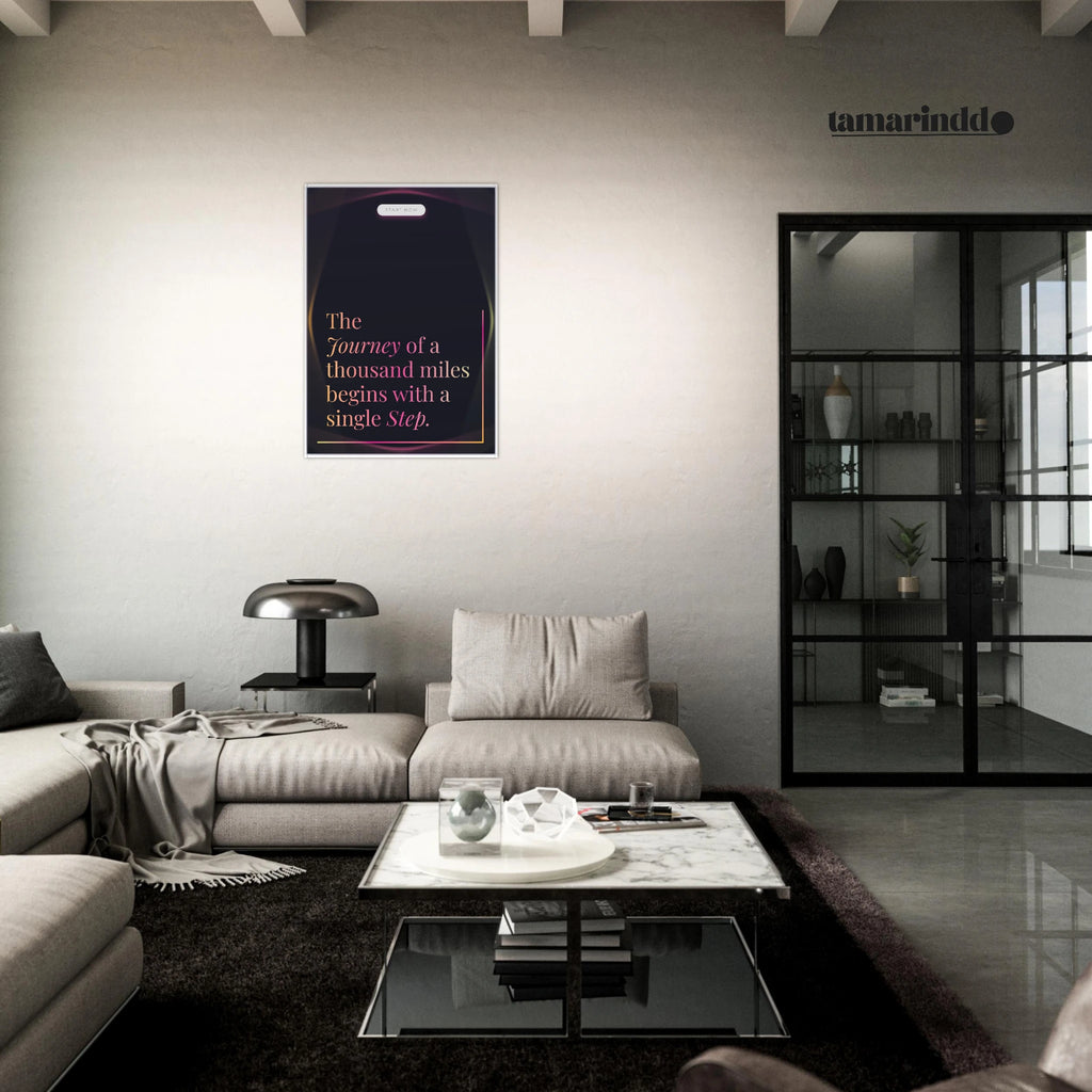 The Journey Begins With a Single Step Lao Tzu quote poster