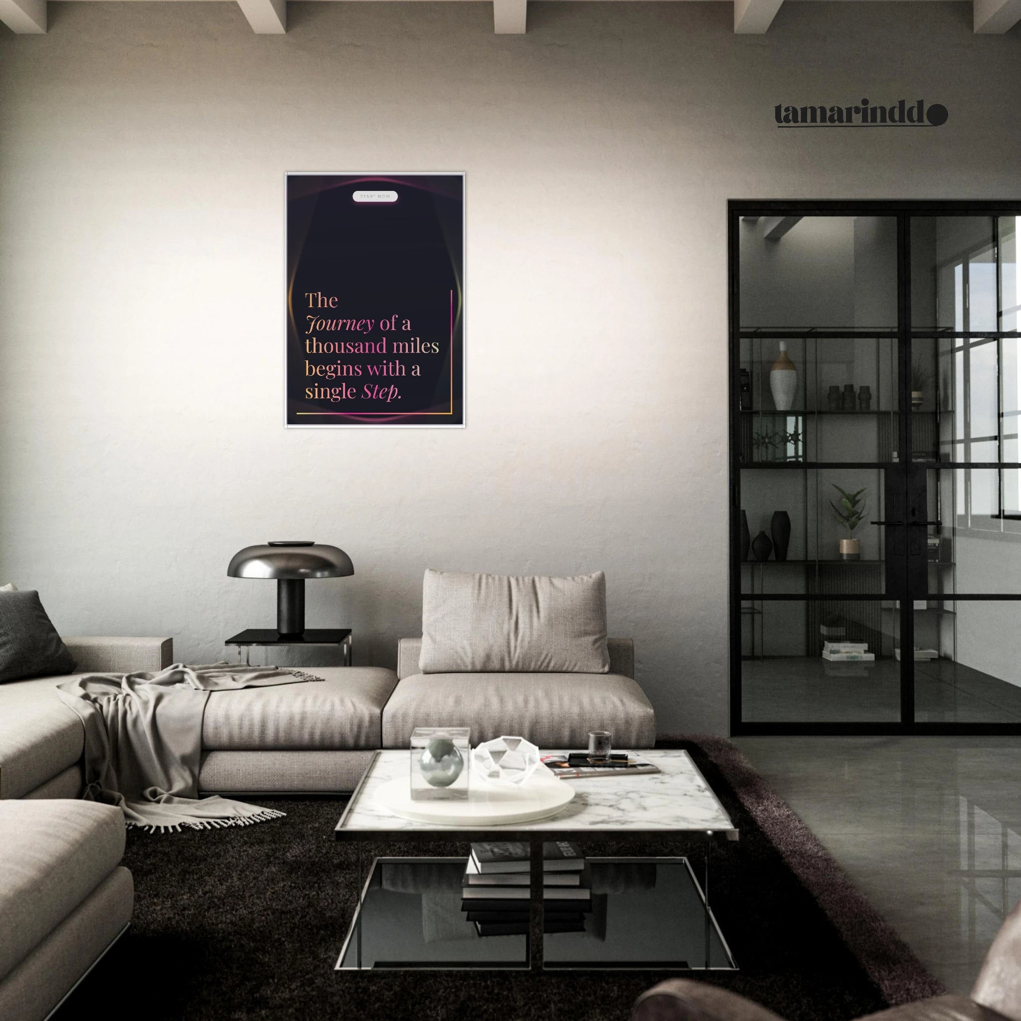 The Journey Begins With a Single Step Lao Tzu quote poster