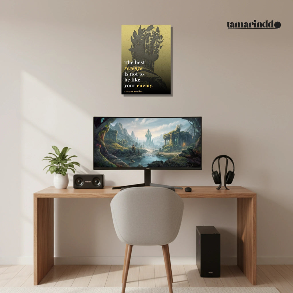 The Best Revenge Is To Be Unlike Your Enemy Marcus Aurelius Stoic poster