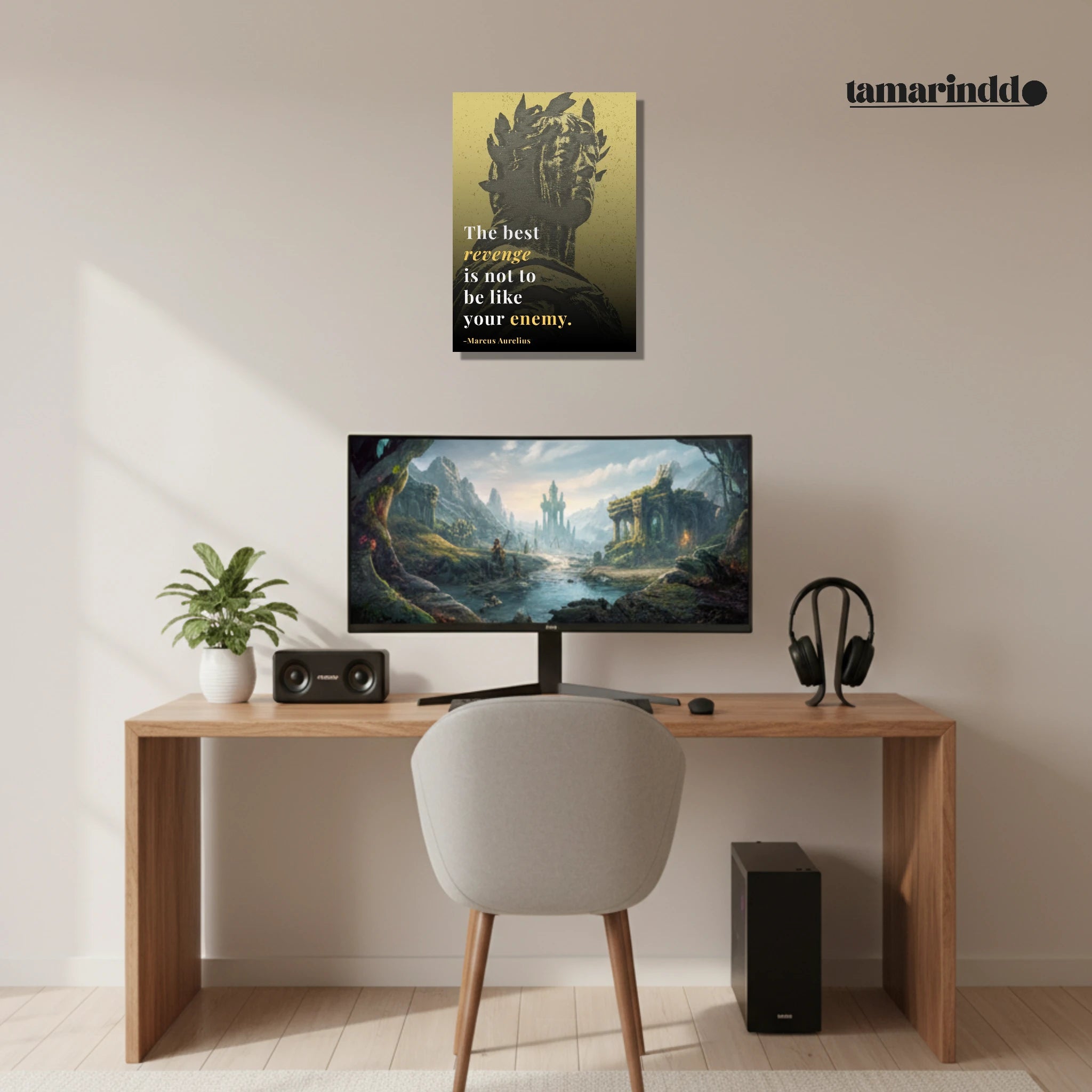 The Best Revenge Is To Be Unlike Your Enemy Marcus Aurelius Stoic poster