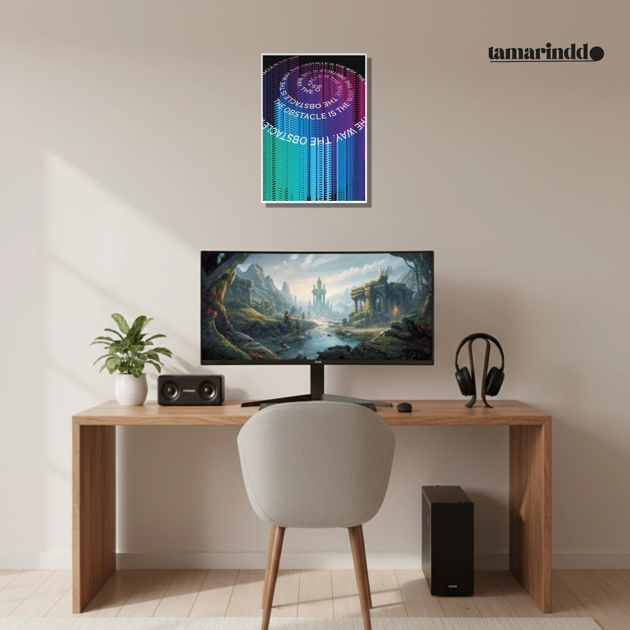 The Obstacle Is the Way Stoic philosophy motivation poster