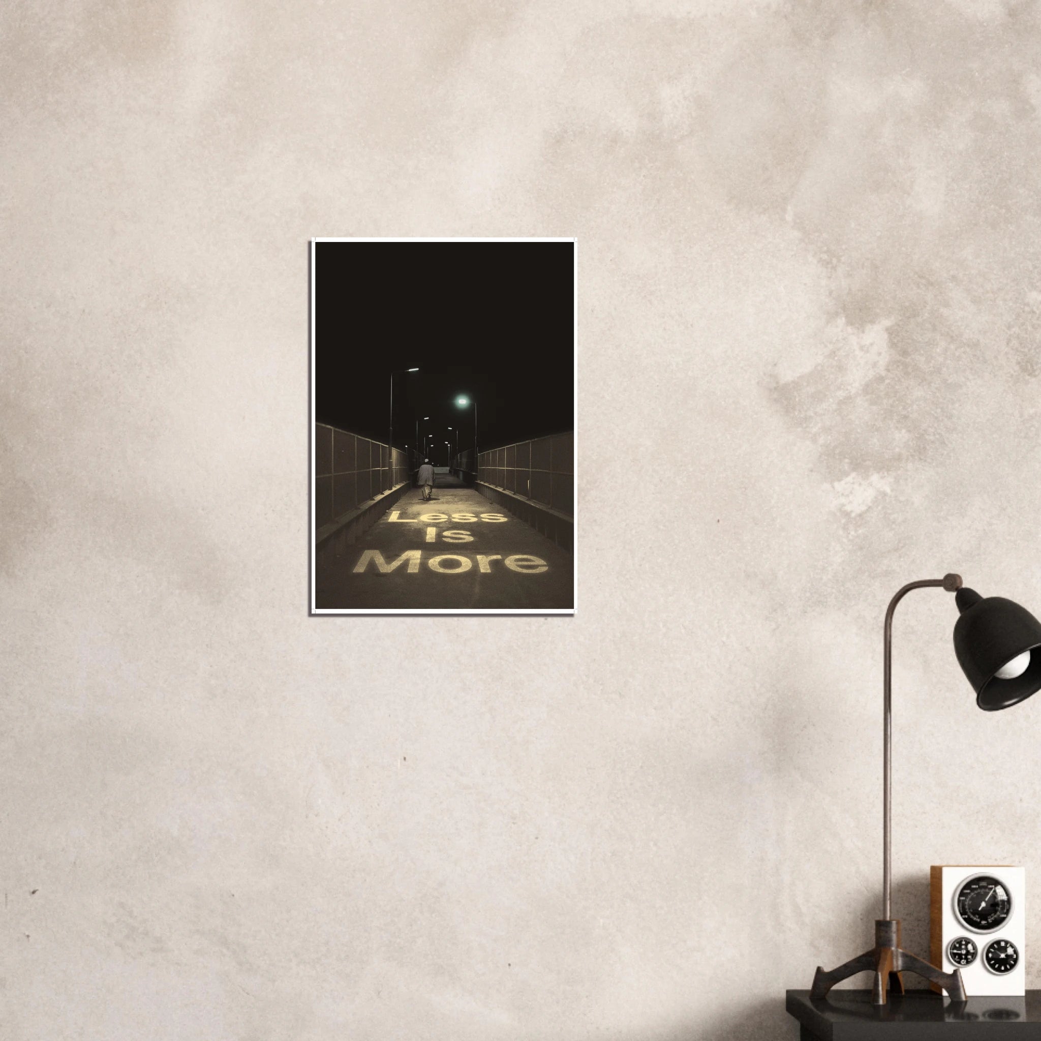 Less Is More minimalist typography poster with clean design - A1 (59.4 x 84.1  cm)