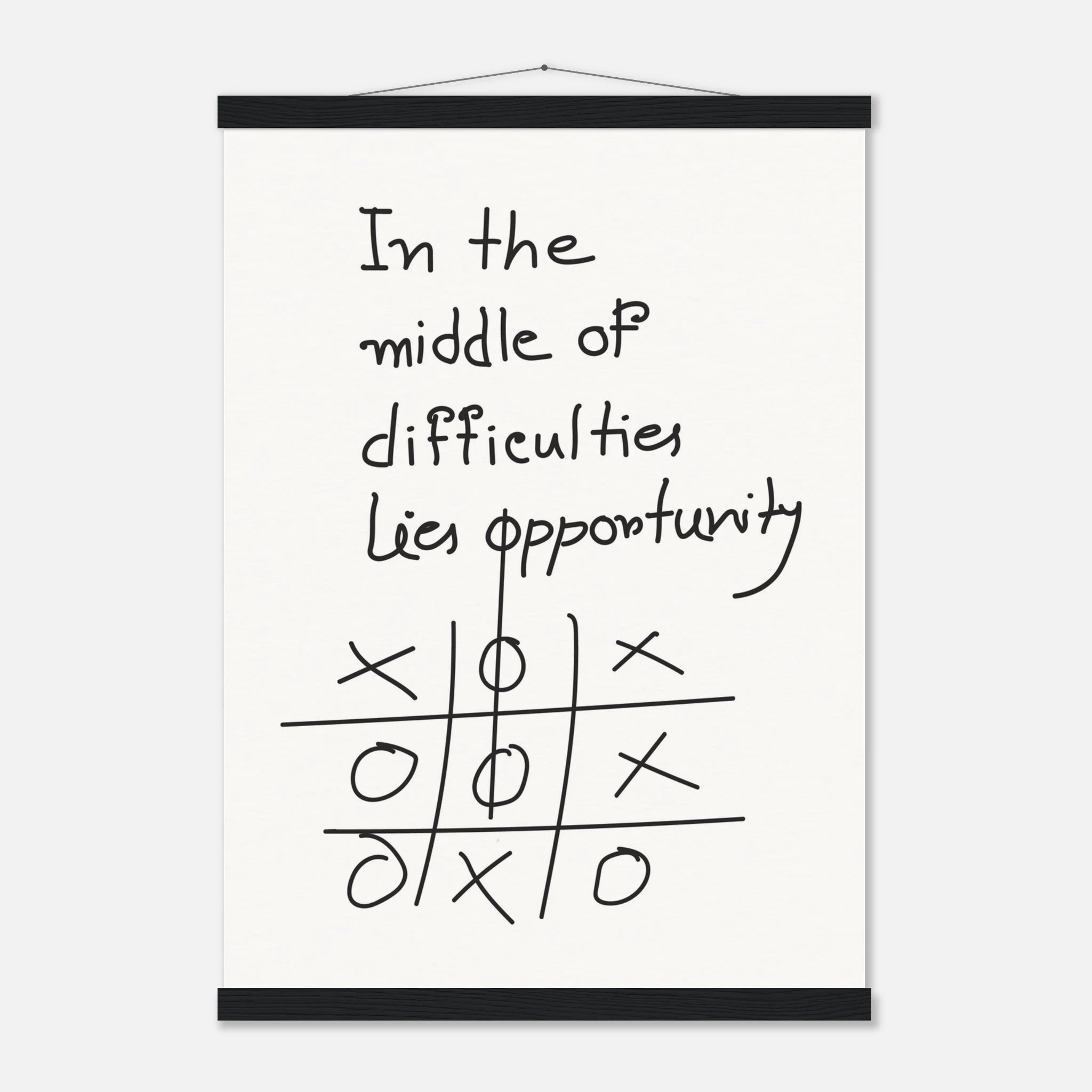 In the Middle of Difficulties Lies Opportunity Einstein quote poster - A3 (29.7 x 42  cm)
