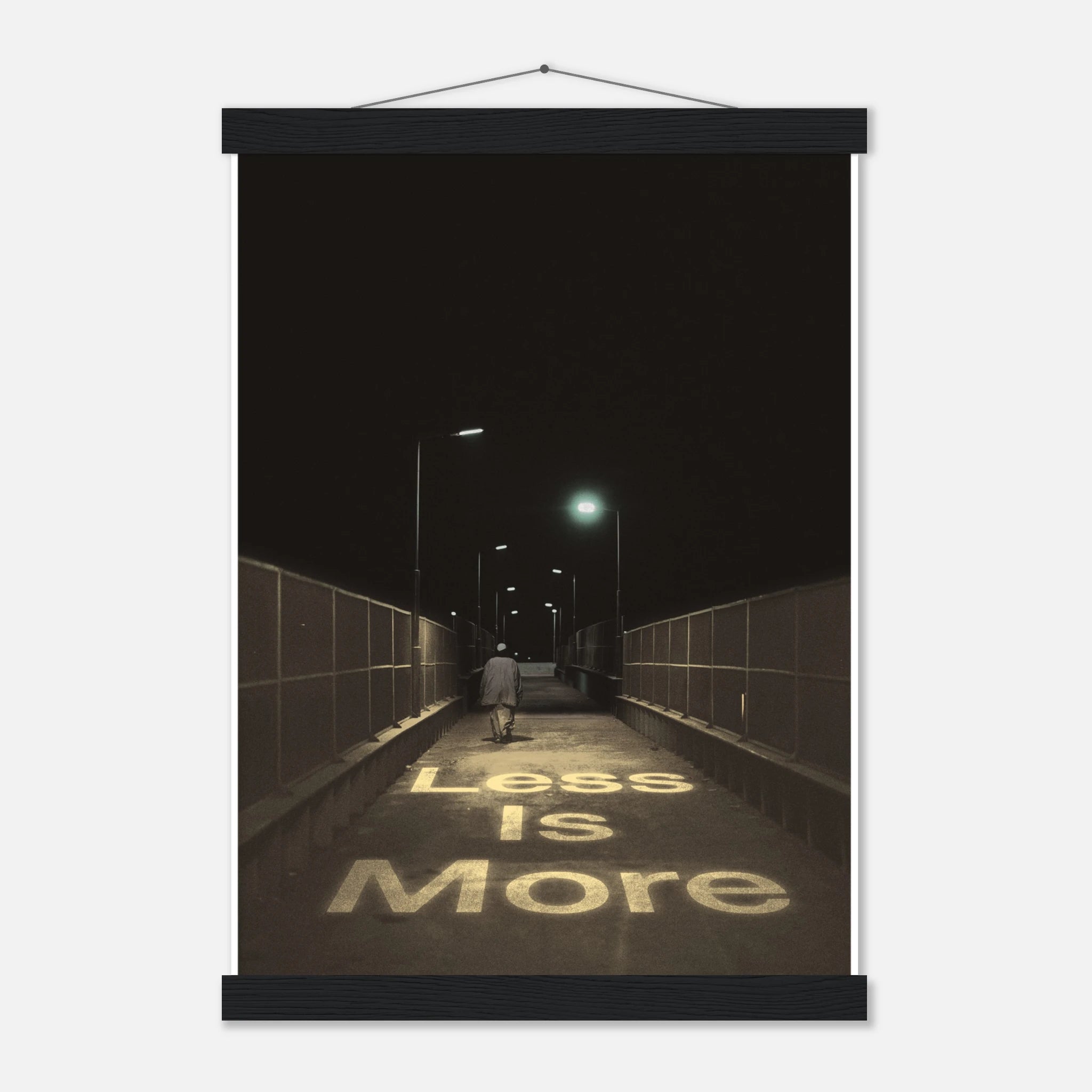 Less Is More minimalist typography poster with clean design - A2 (42 x 59.4  cm)