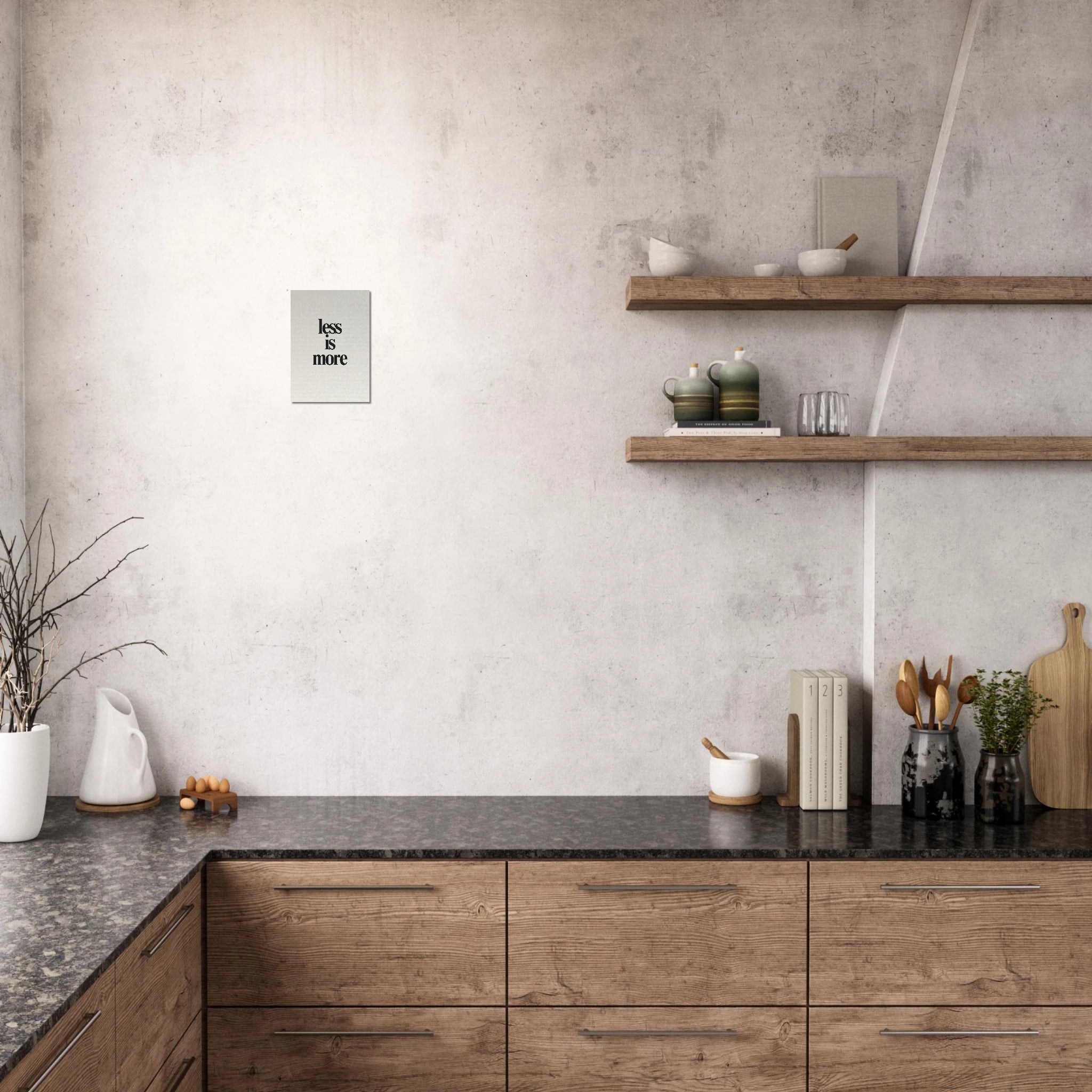 Less Is More minimalist quote poster with timeless aesthetic design - A3 (29.7 x 42  cm)