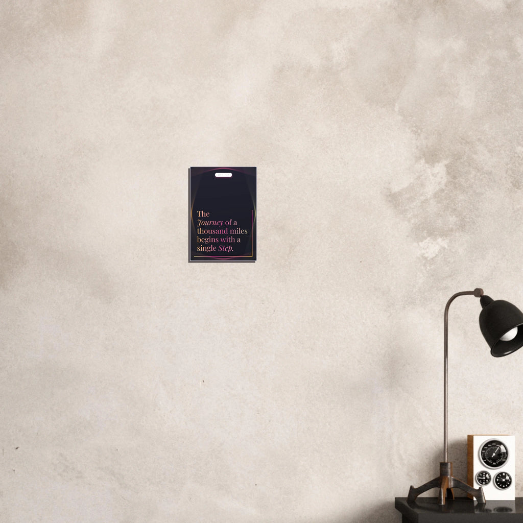 The Journey Begins With a Single Step Lao Tzu quote poster - A1 (59.4 x 84.1  cm)