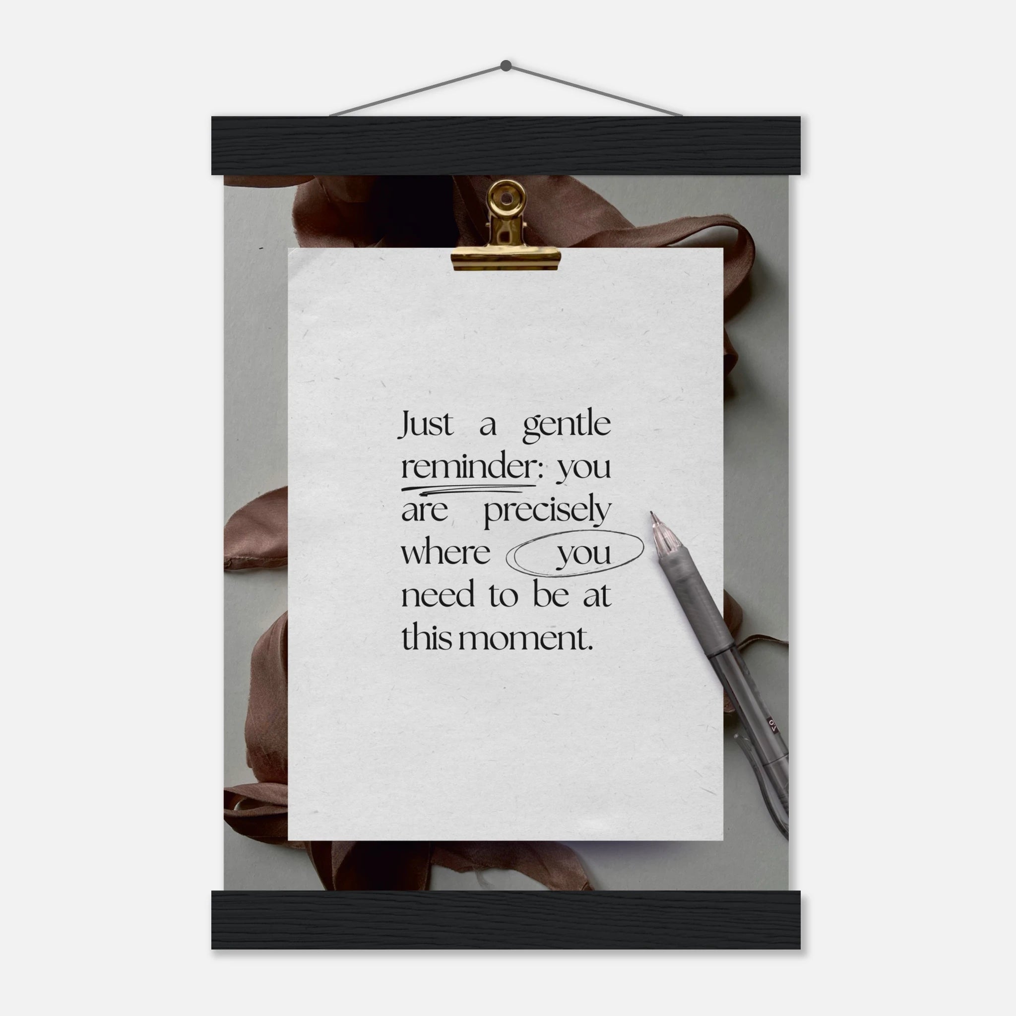 You Are Precisely Where You Need to Be mindfulness poster - A2 (42 x 59.4  cm)