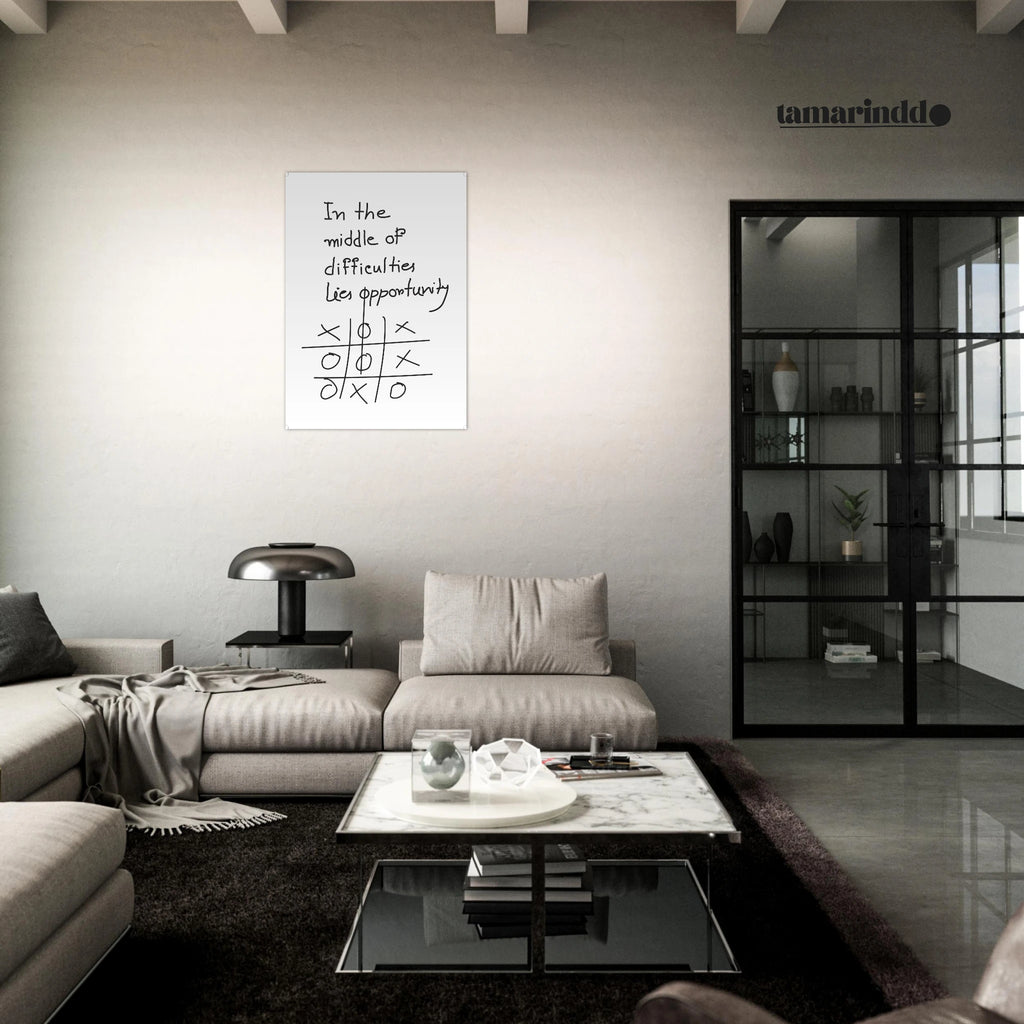 In the Middle of Difficulties Lies Opportunity Einstein quote poster