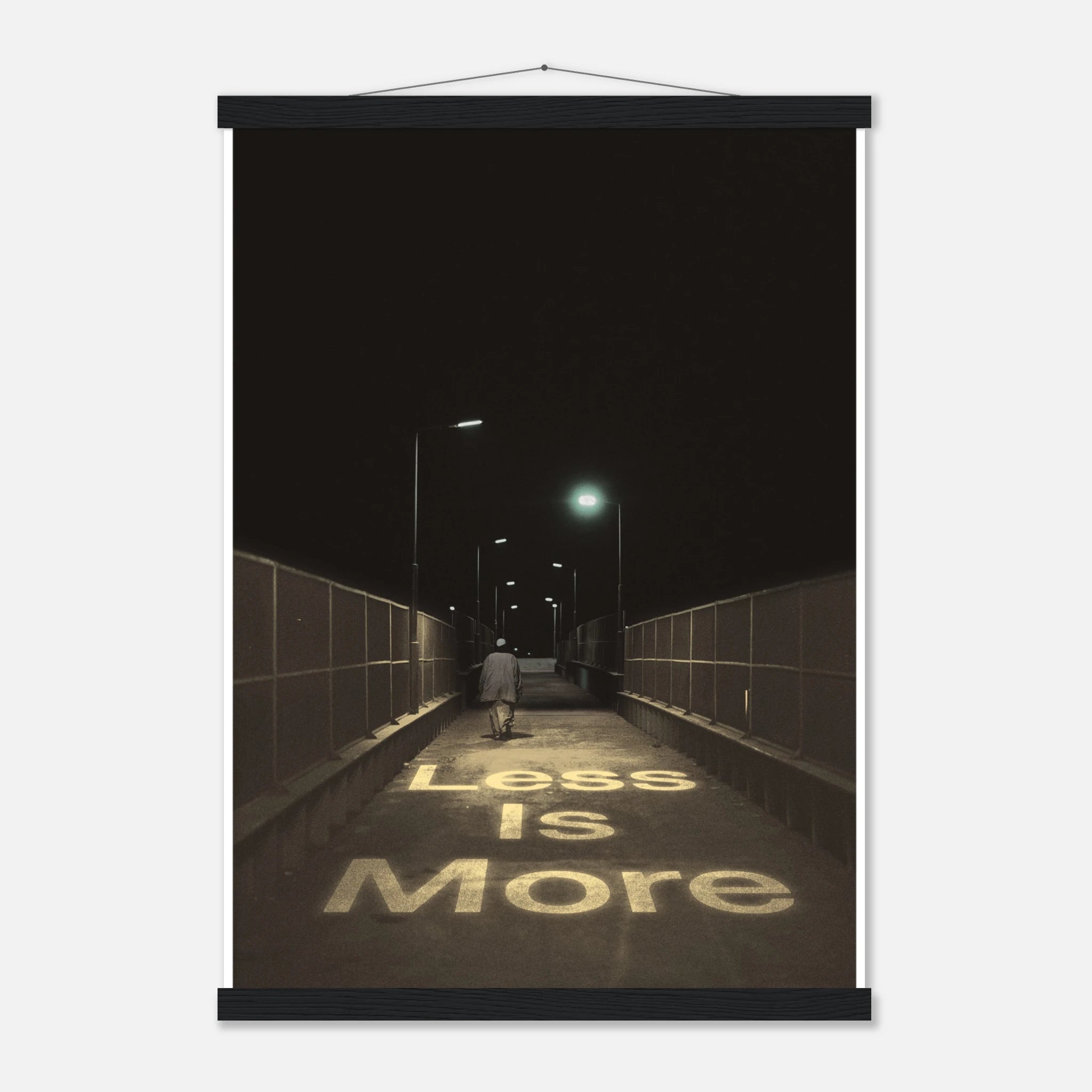 Less Is More minimalist typography poster with clean design - 21x29.7 cm / 8x12"
