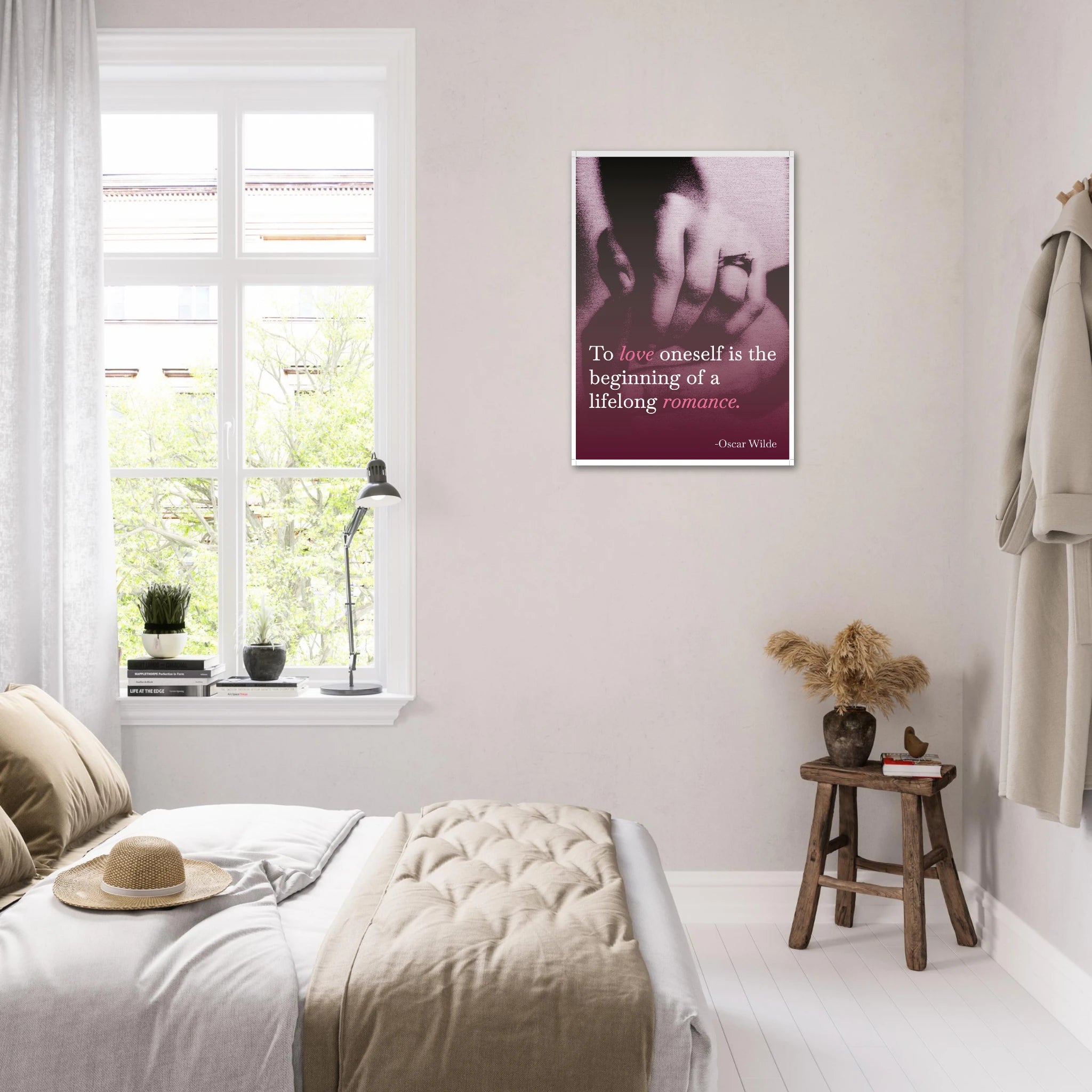 To Love Oneself The Beginning of Everything Oscar Wilde self-love poster