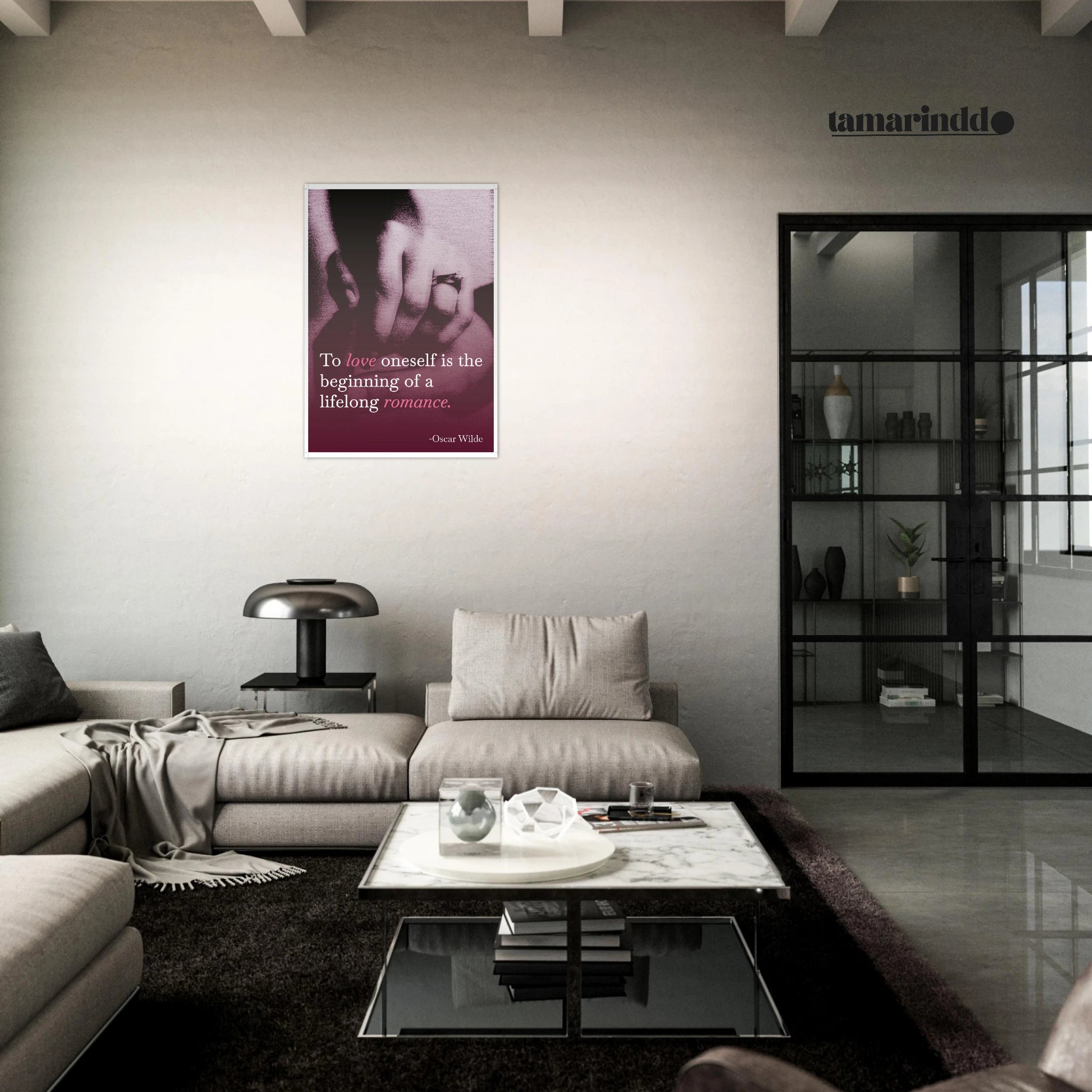 To Love Oneself The Beginning of Everything Oscar Wilde self-love poster