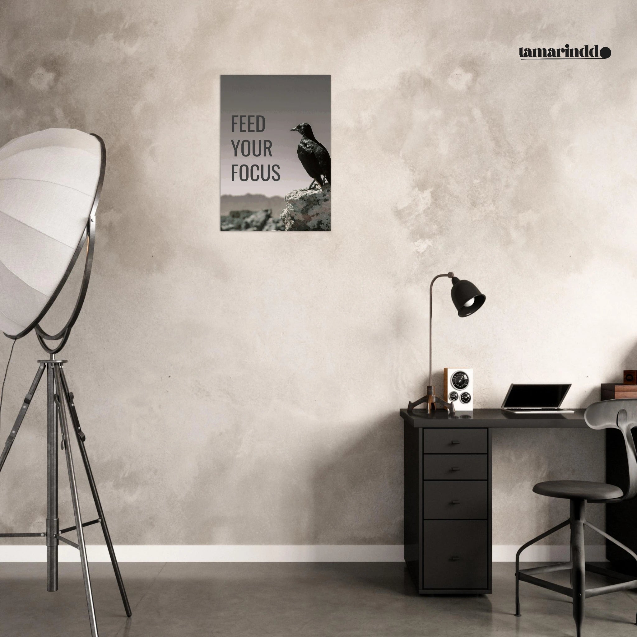 Feed Your Focus discipline over distraction motivation poster