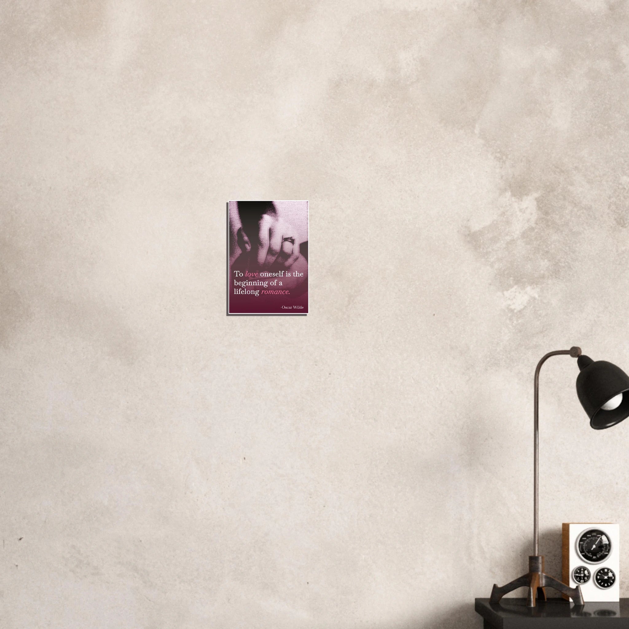 To Love Oneself The Beginning of Everything Oscar Wilde self-love poster - A3 (29.7 x 42  cm)