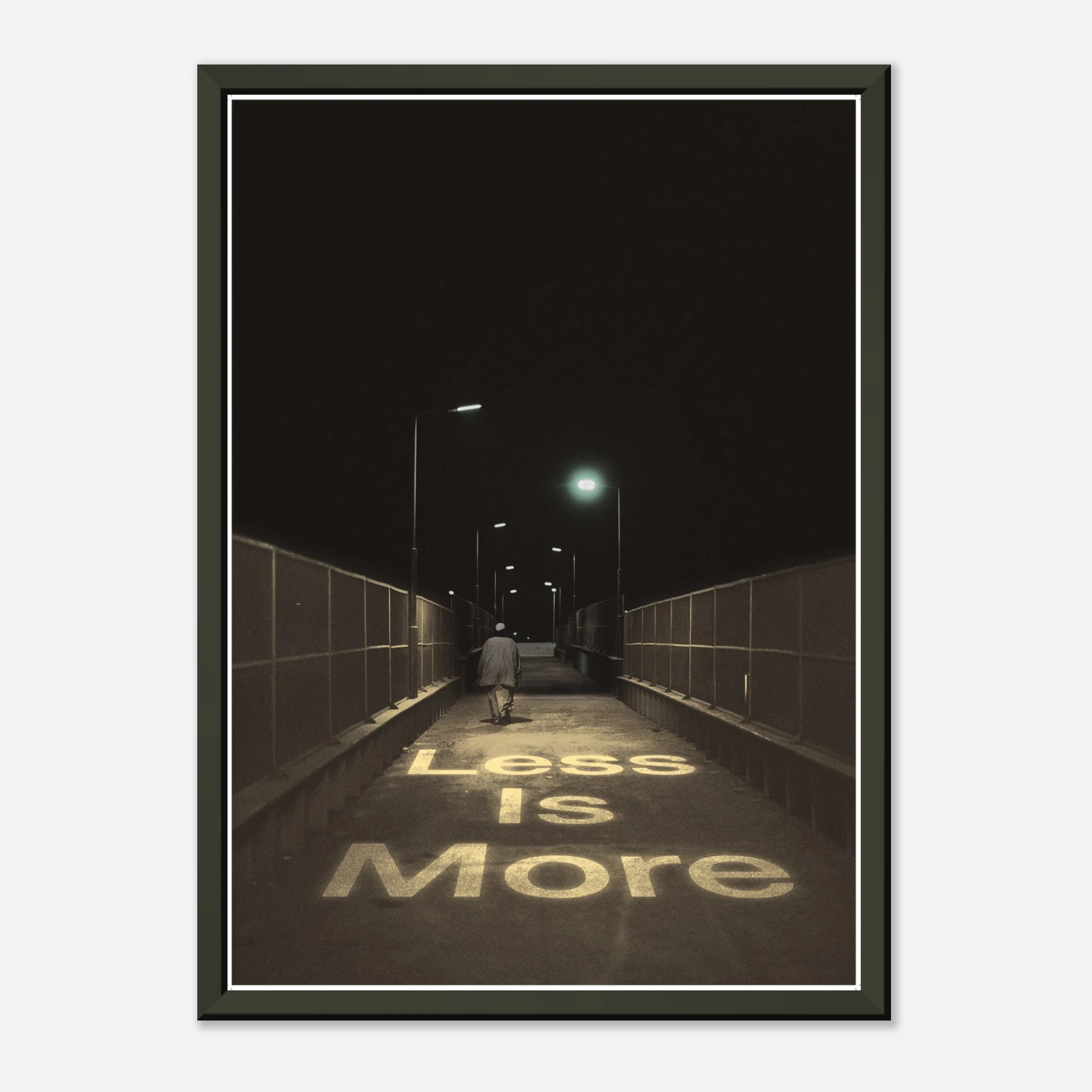 Less Is More minimalist typography poster with clean design - A3 (29.7 x 42  cm)