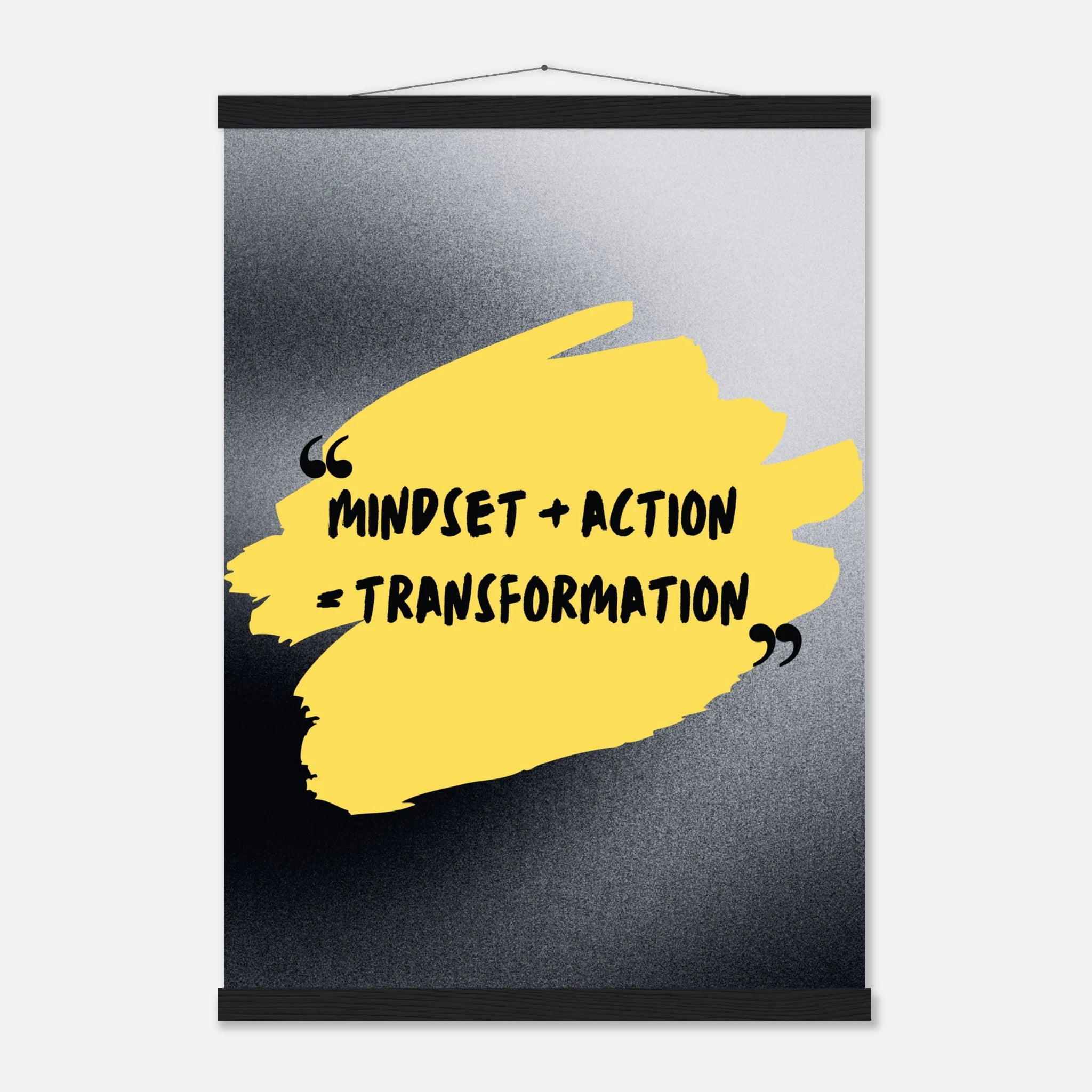 Mindset Plus Action Equals Transformation motivation poster - A3 (29.7 x 42  cm)