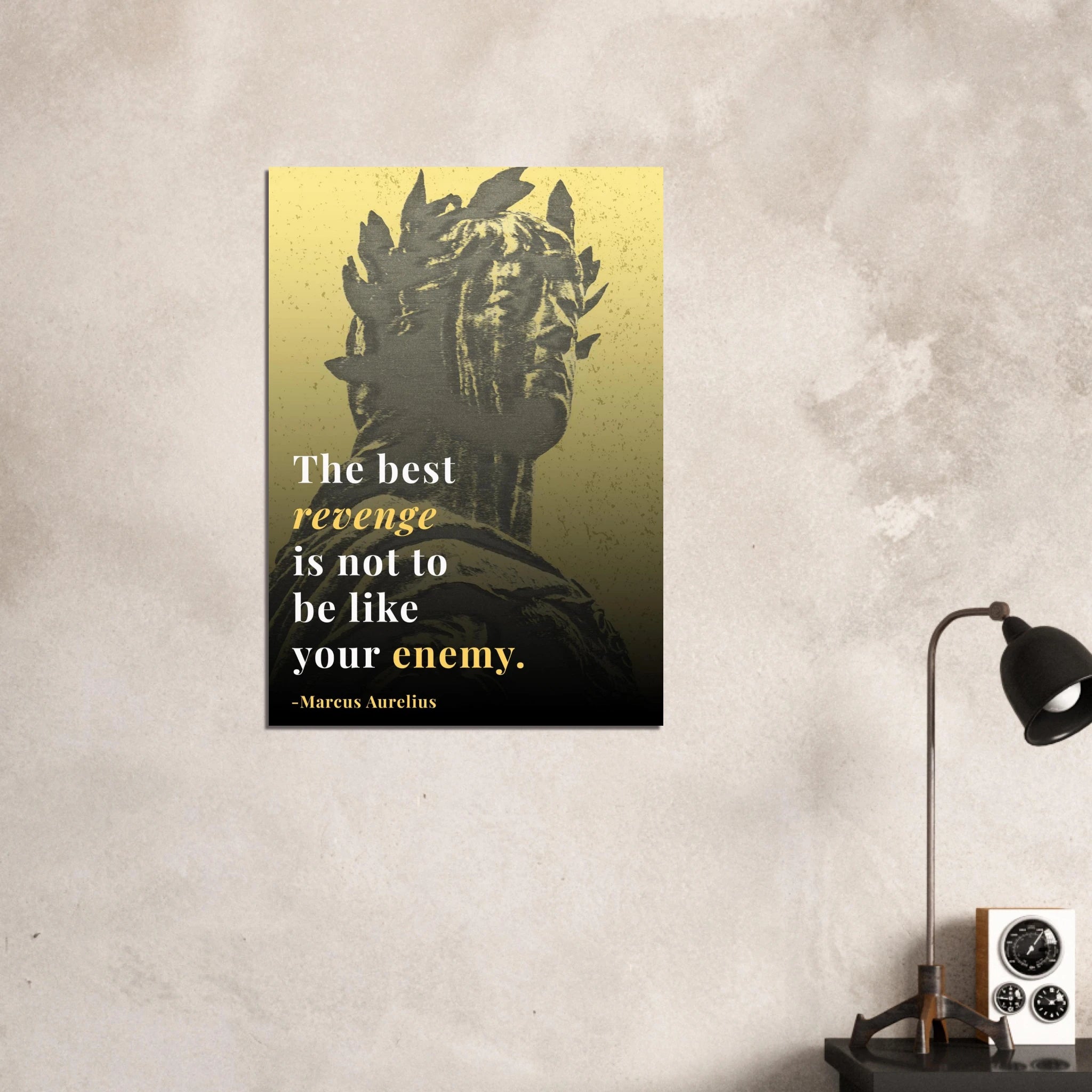 The Best Revenge Is To Be Unlike Your Enemy Marcus Aurelius Stoic poster