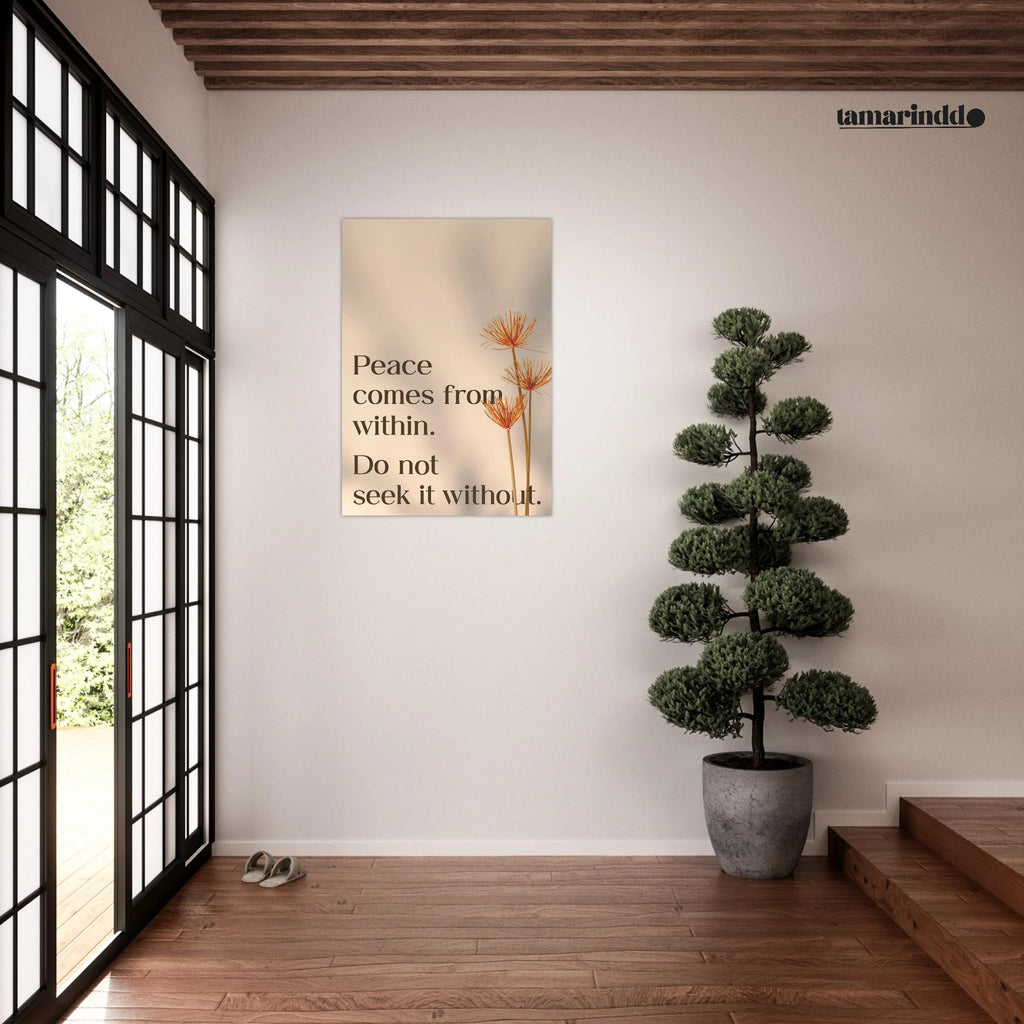 In the Middle of Difficulties Lies Opportunity Buddha wisdom poster